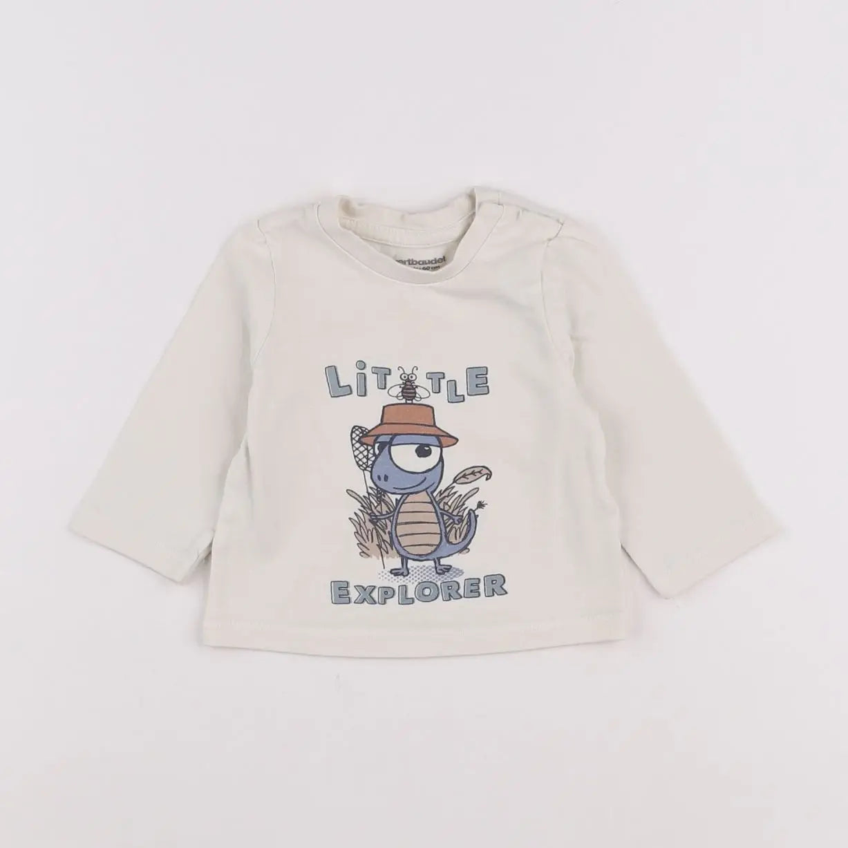 Vertbaudet - tee-shirt beige - 3 mois