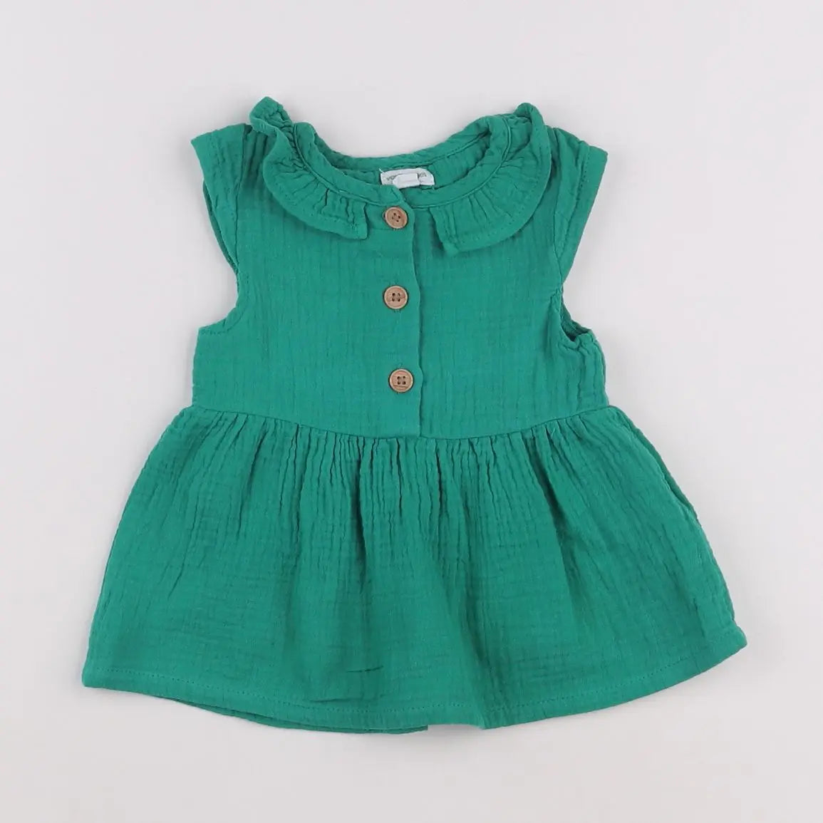 Vertbaudet - robe vert - 3 mois