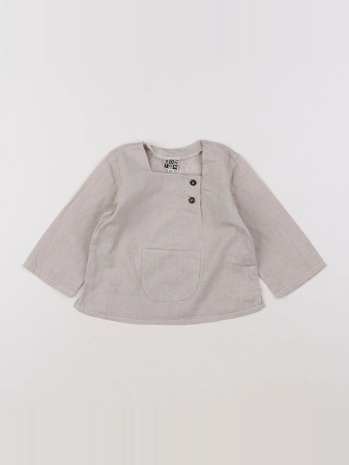 Bonton - blouse marron - 12 mois