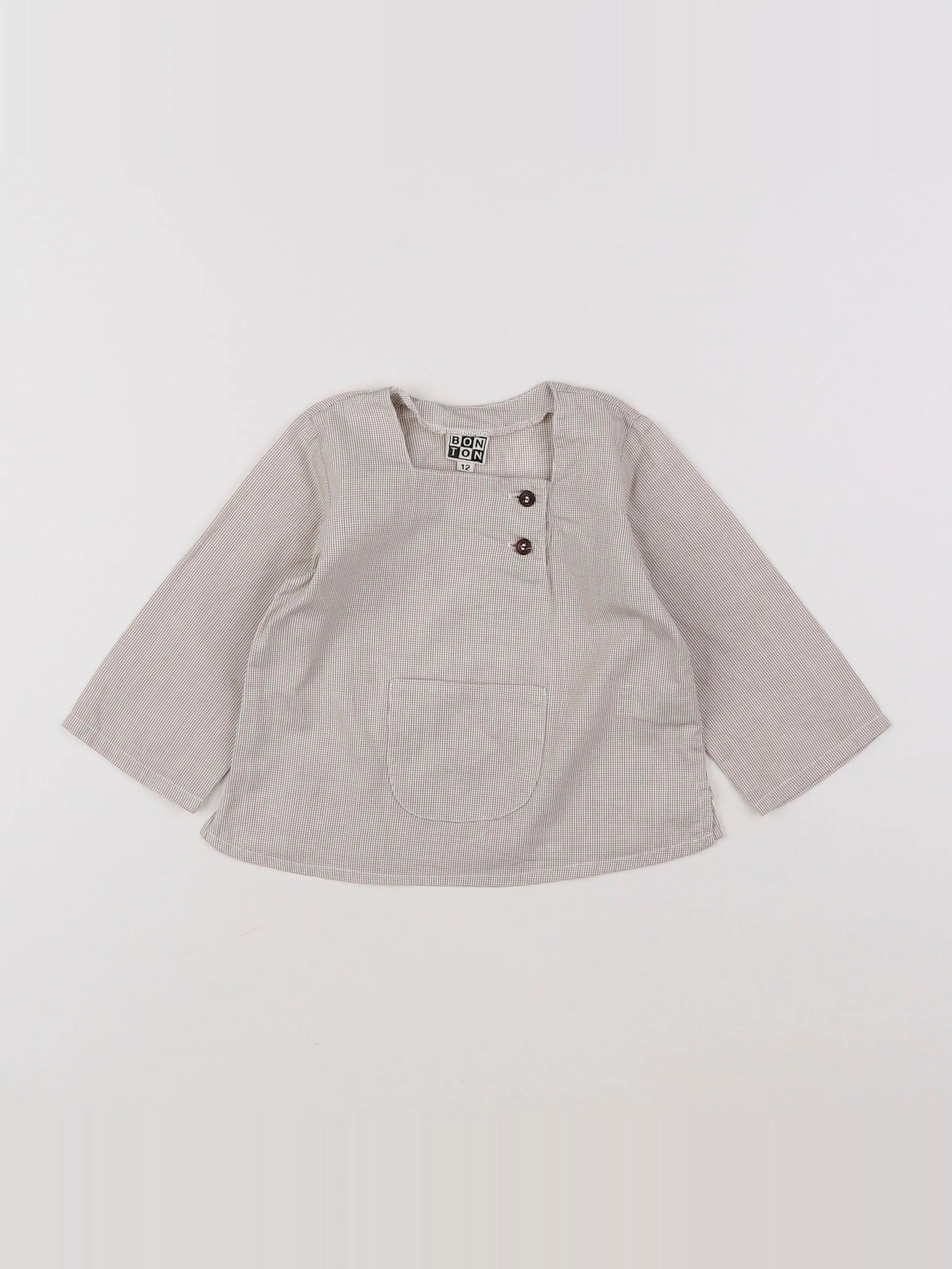 Bonton - blouse marron - 12 mois