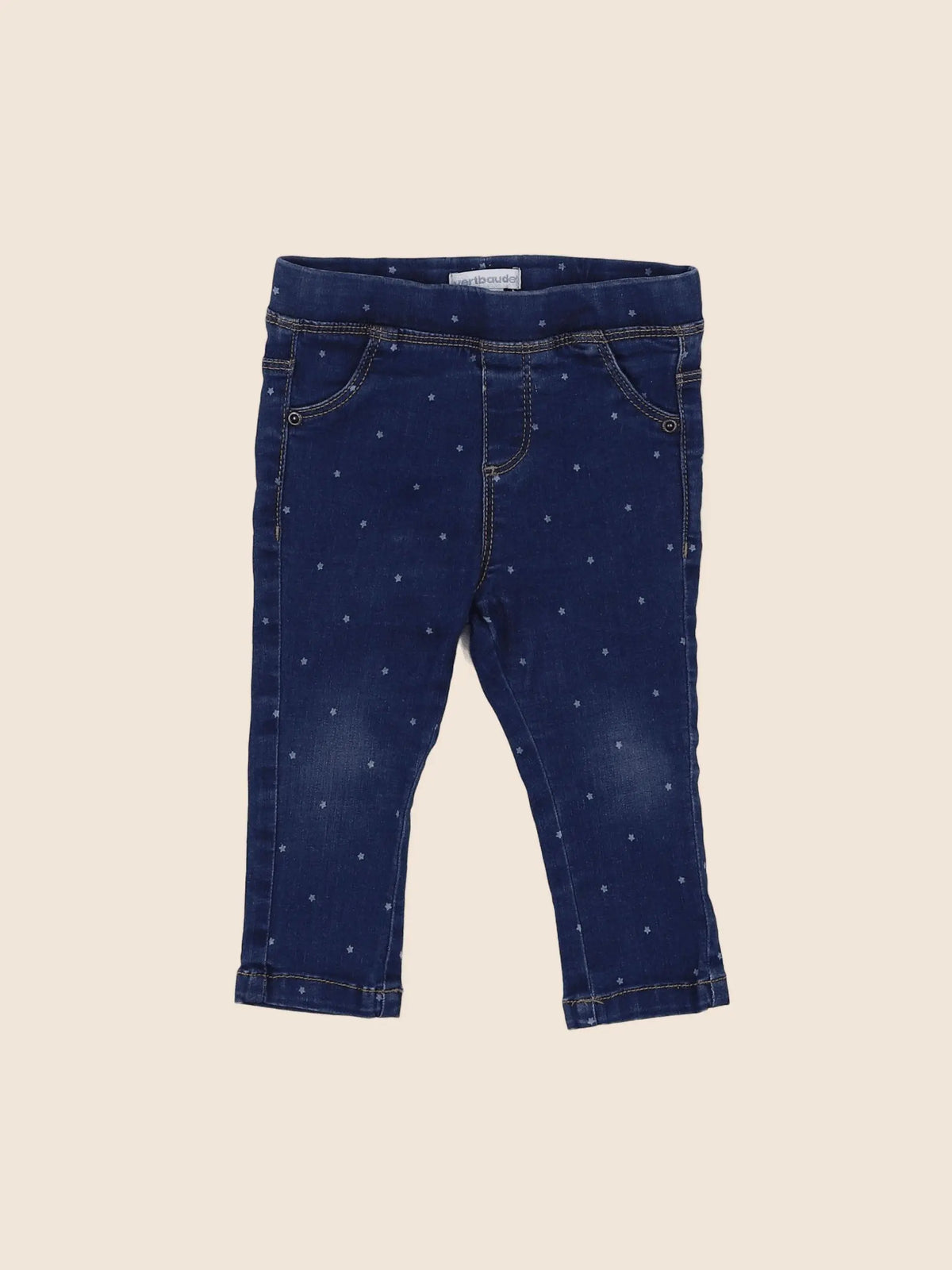 Vertbaudet - jegging bleu - 12 mois
