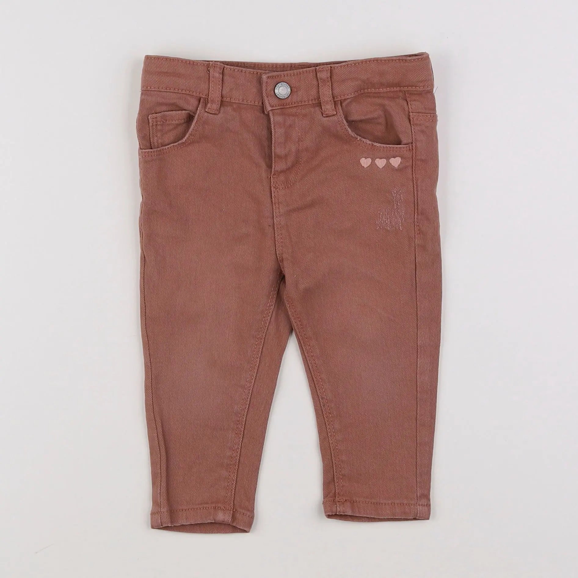 Vertbaudet - pantalon marron - 9 mois