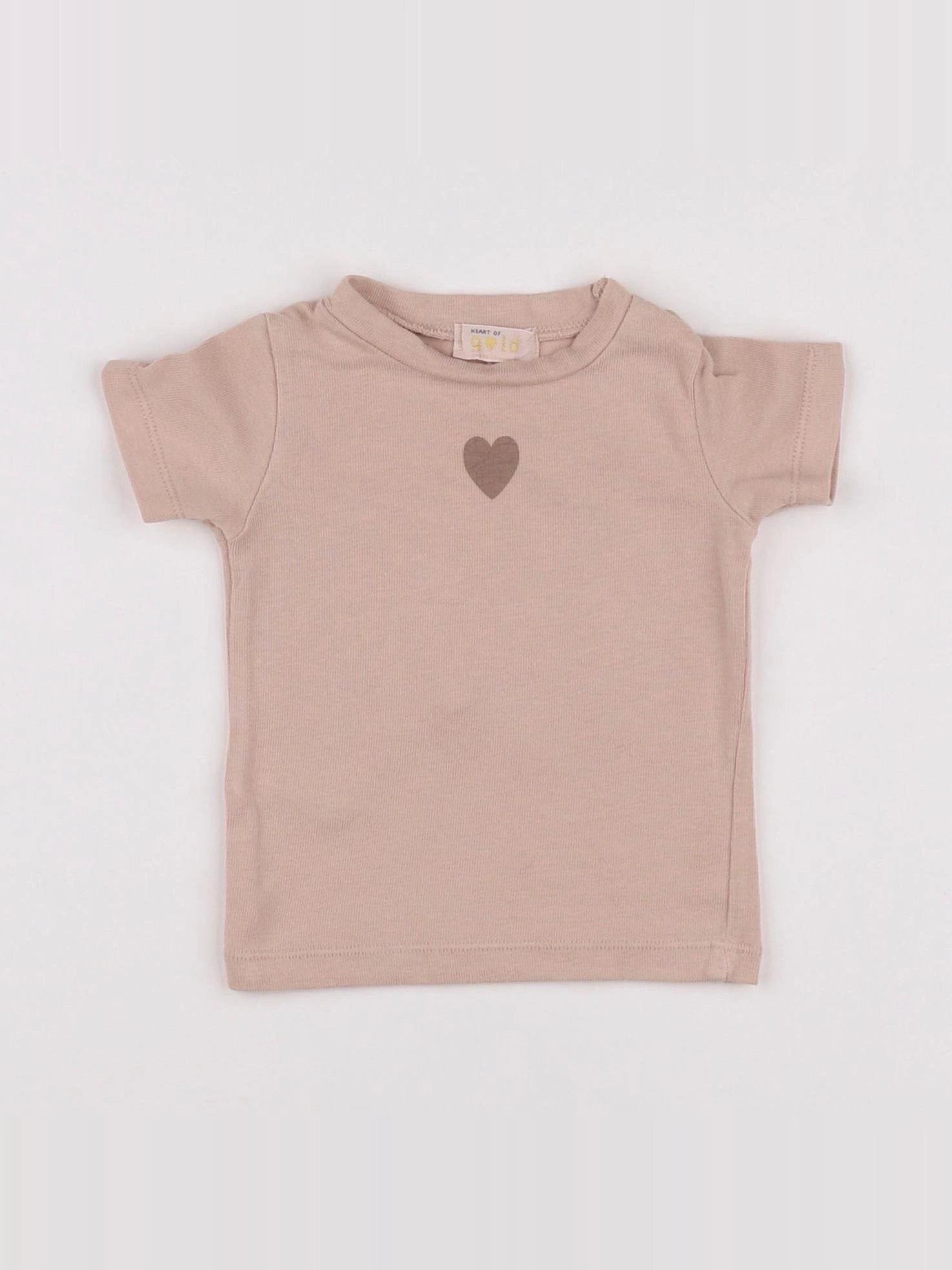 Heart of gold - tee-shirt rose - 6 mois
