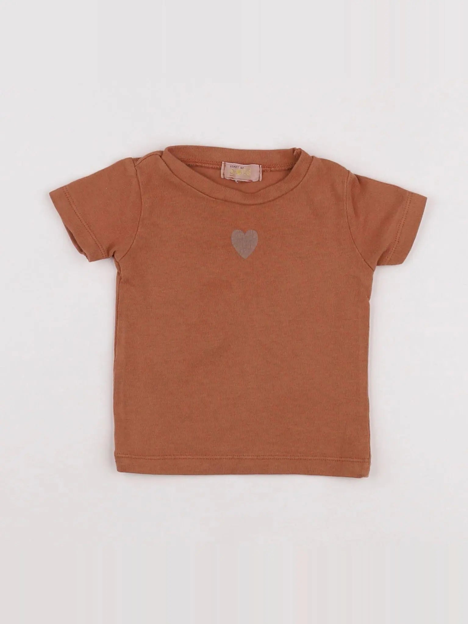 Heart of gold - tee-shirt marron - 6 mois