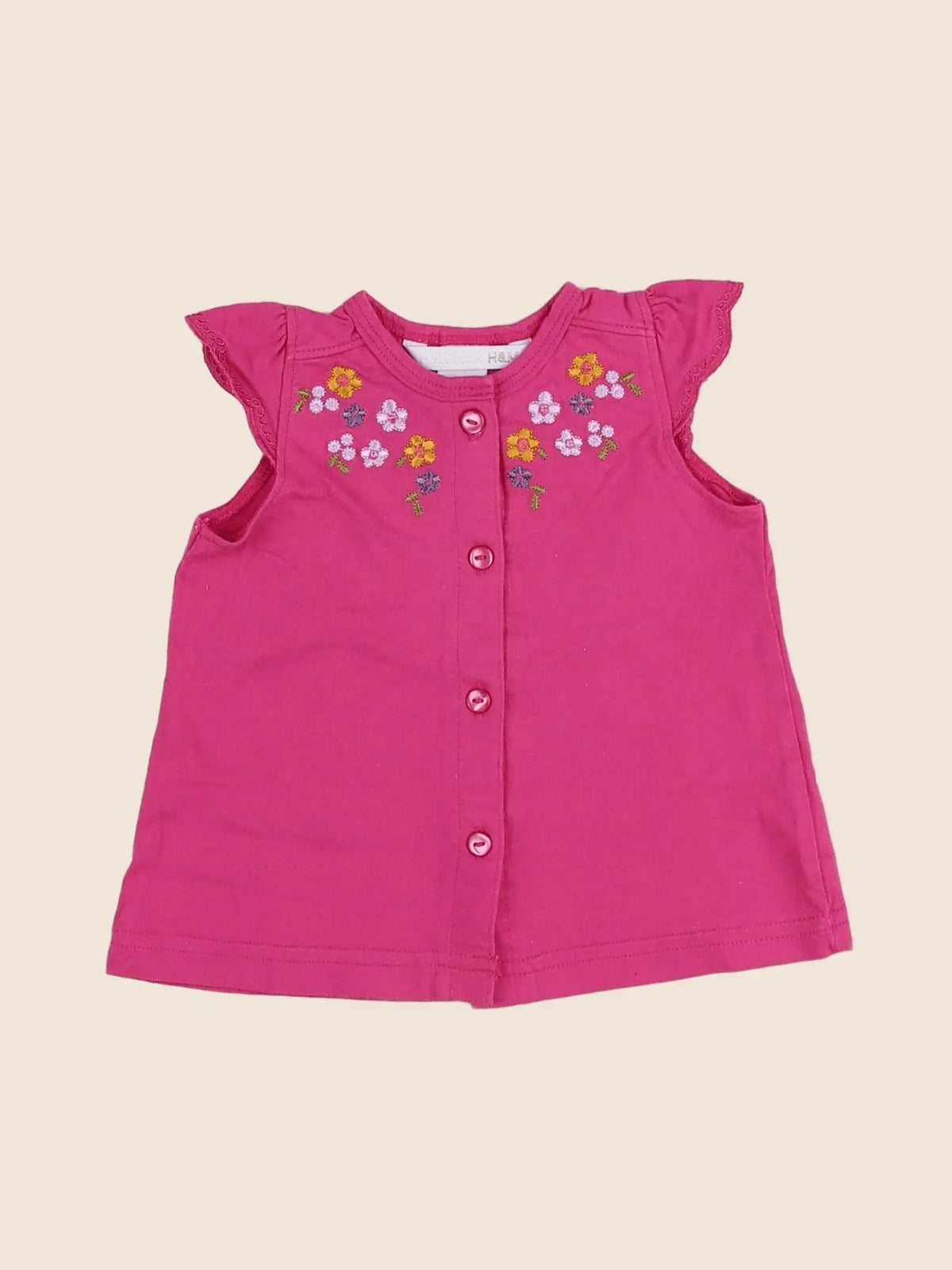 H&M - débardeur rose - 6 mois