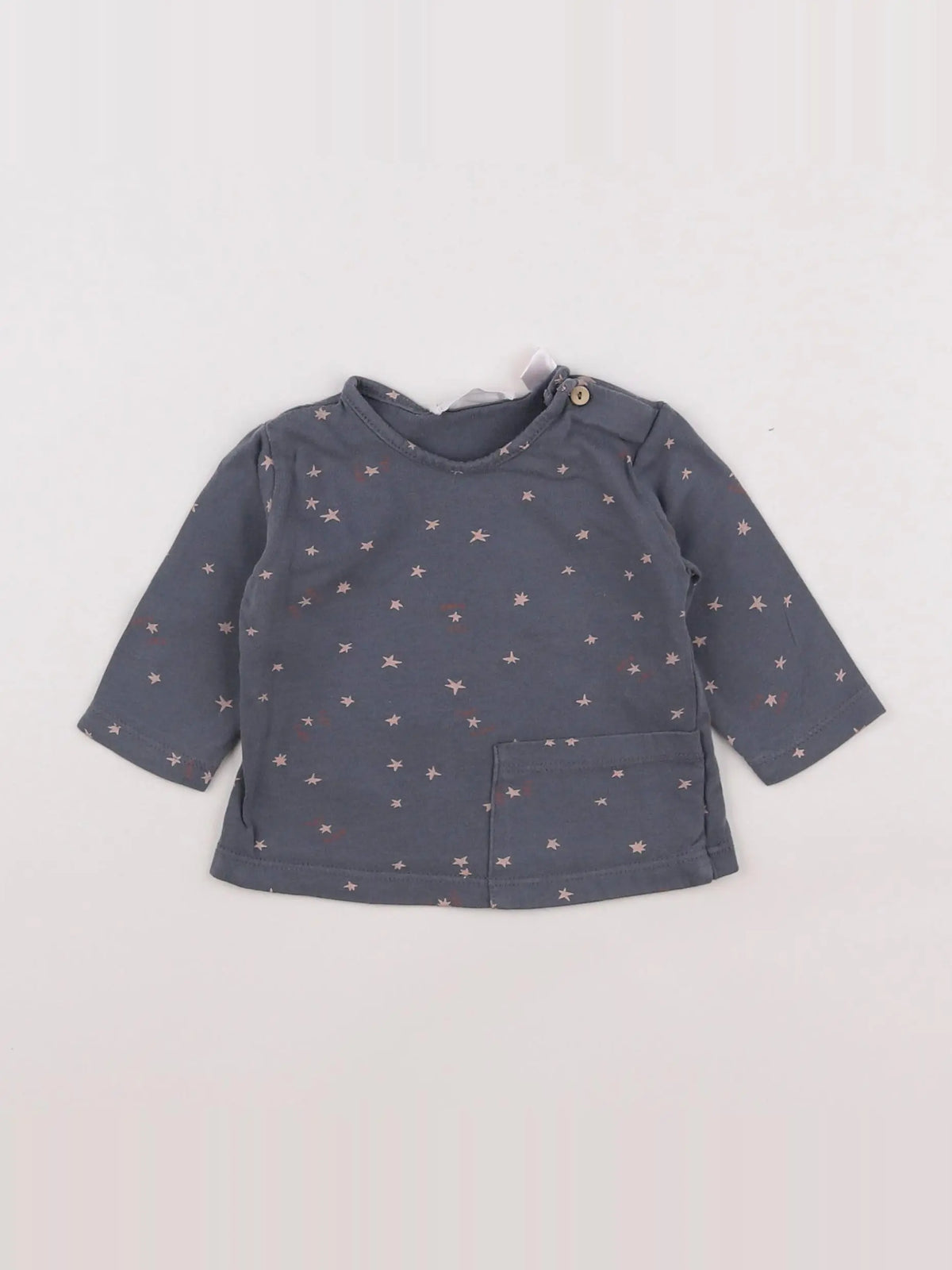Zara - tee-shirt taupe - 1/3 mois