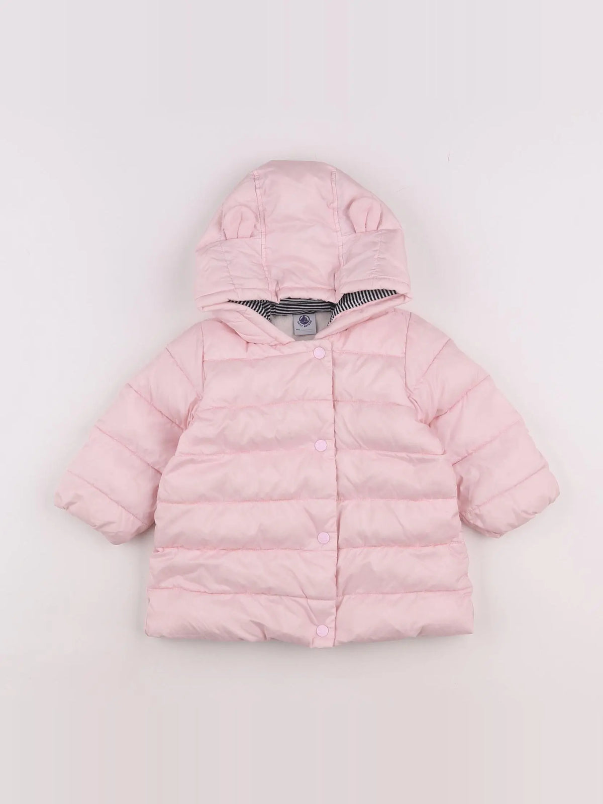 Petit Bateau - doudoune rose - 12 mois