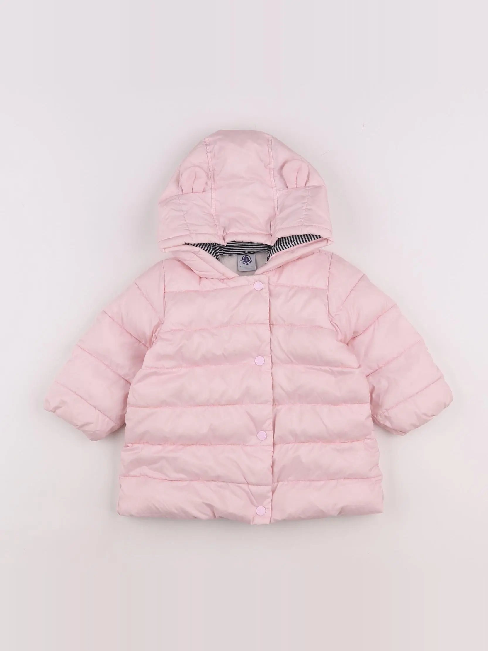 Petit Bateau - doudoune rose - 12 mois