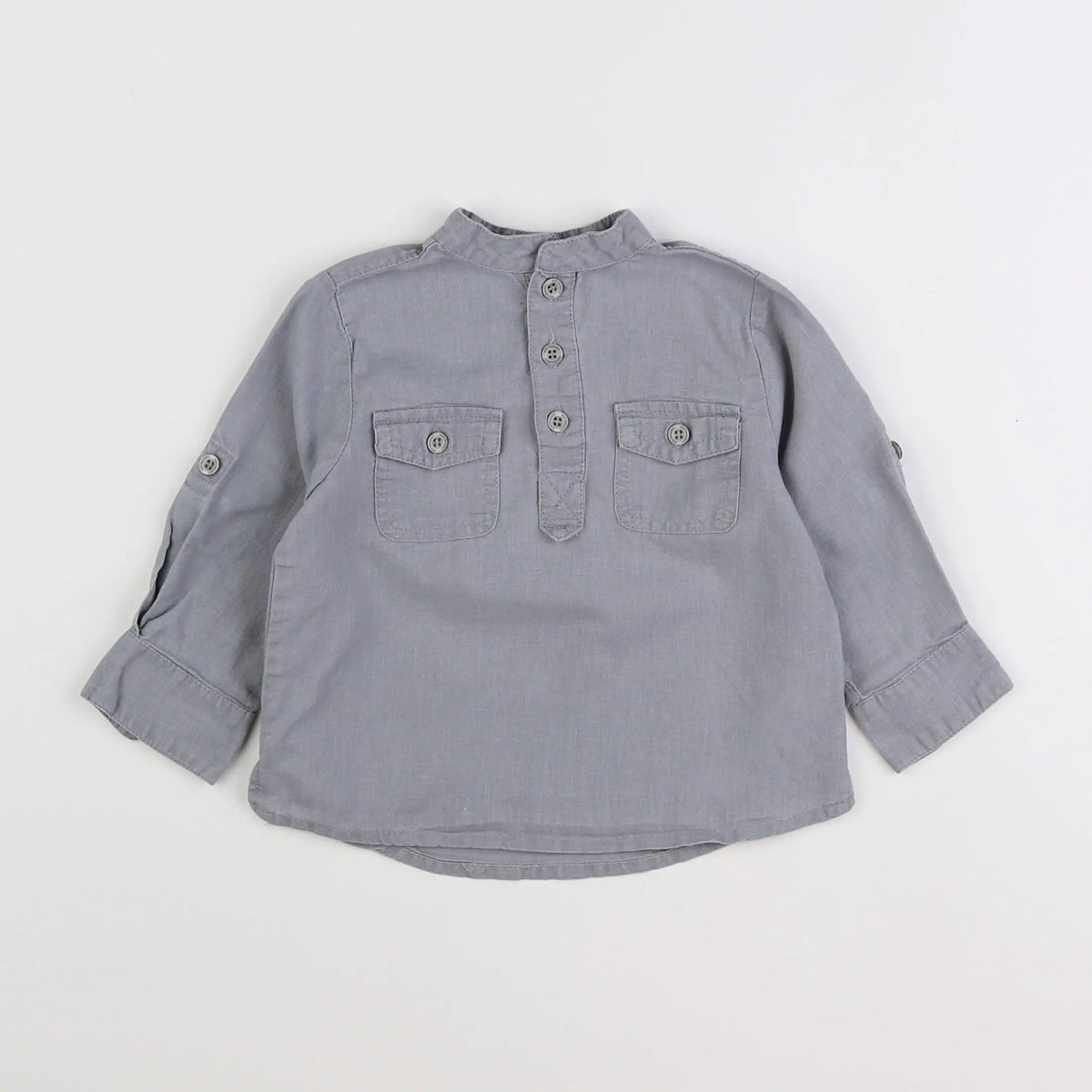 Vertbaudet - chemise gris - 2 ans