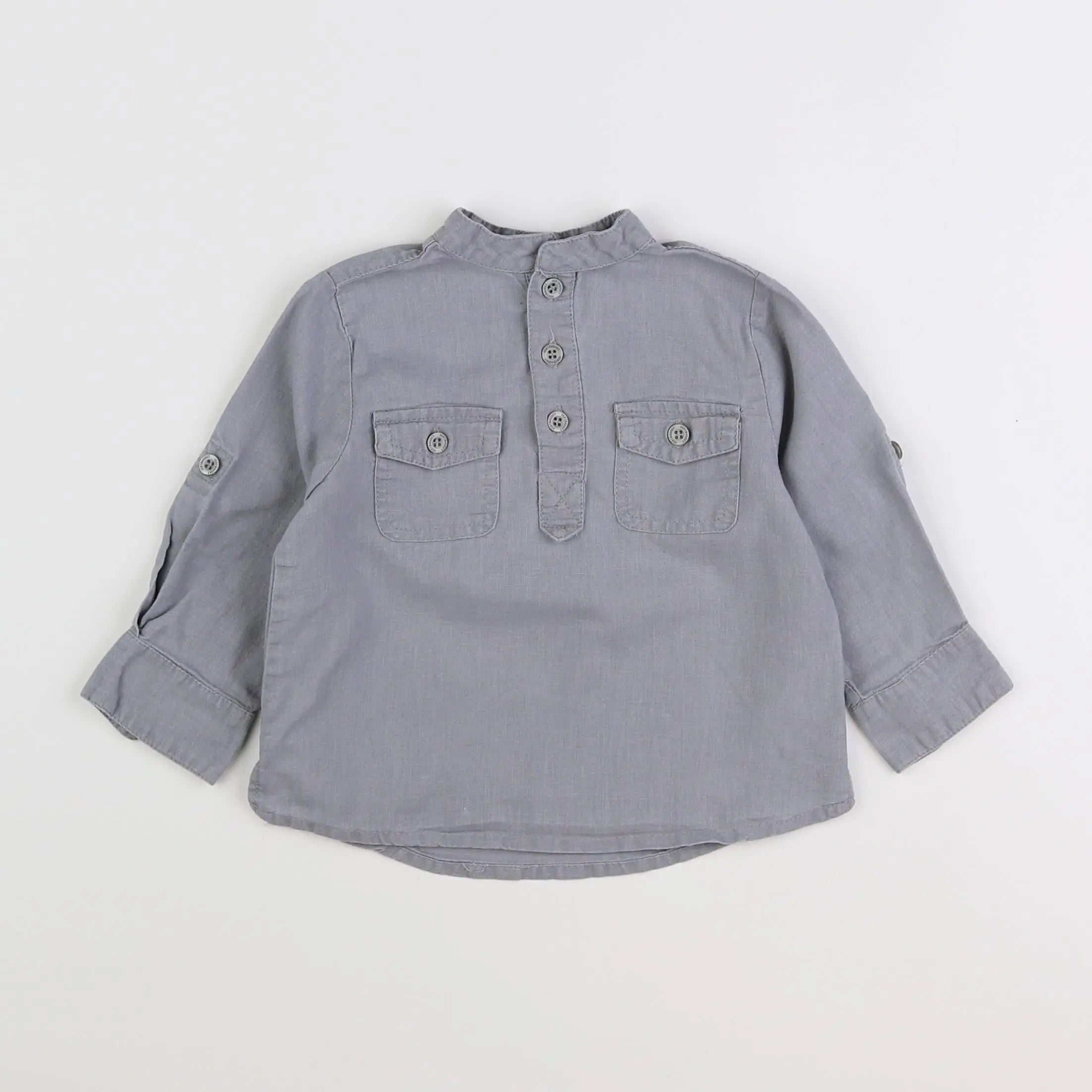 Vertbaudet - chemise gris - 2 ans