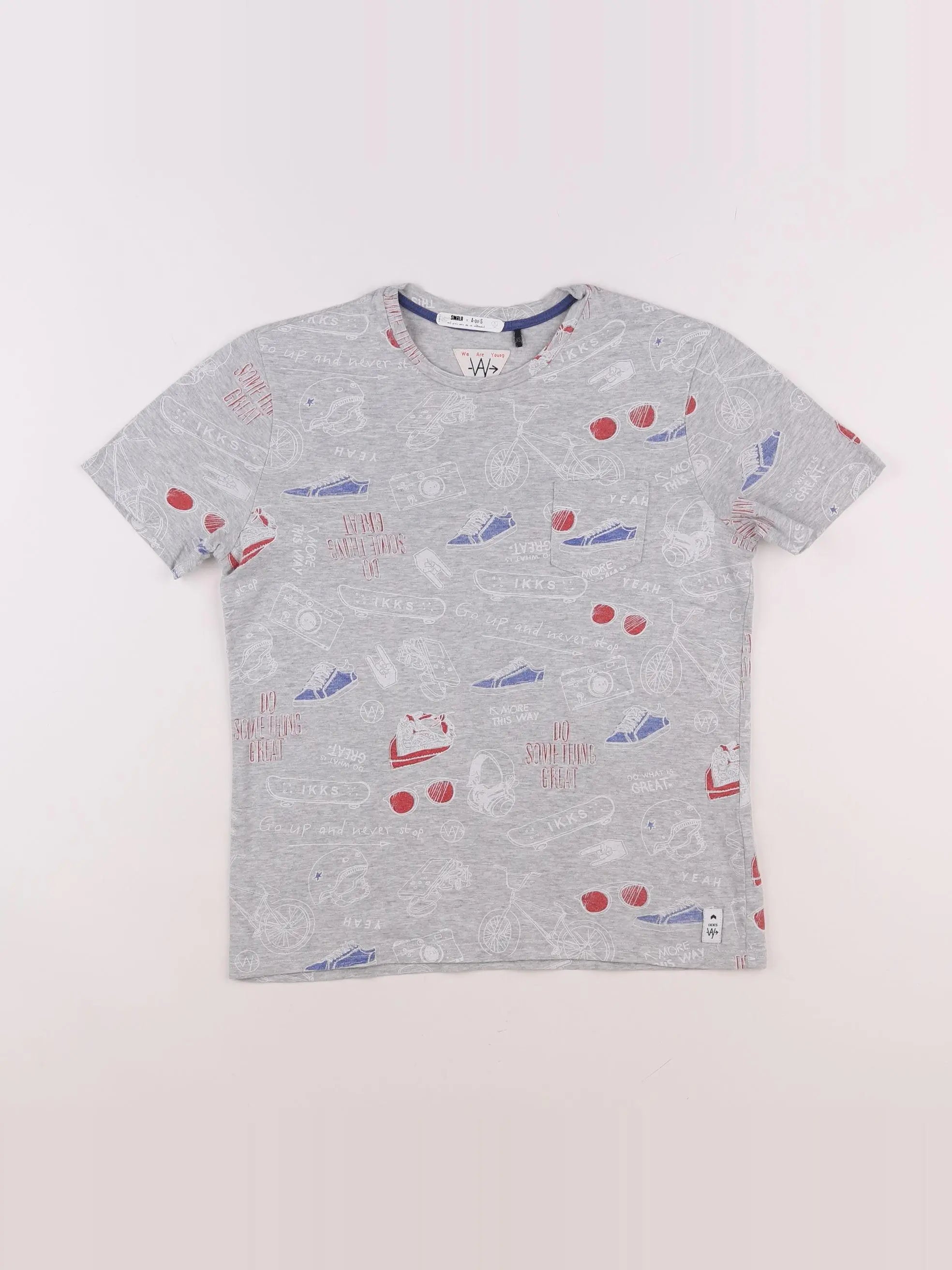 IKKS - tee-shirt gris - 12 ans