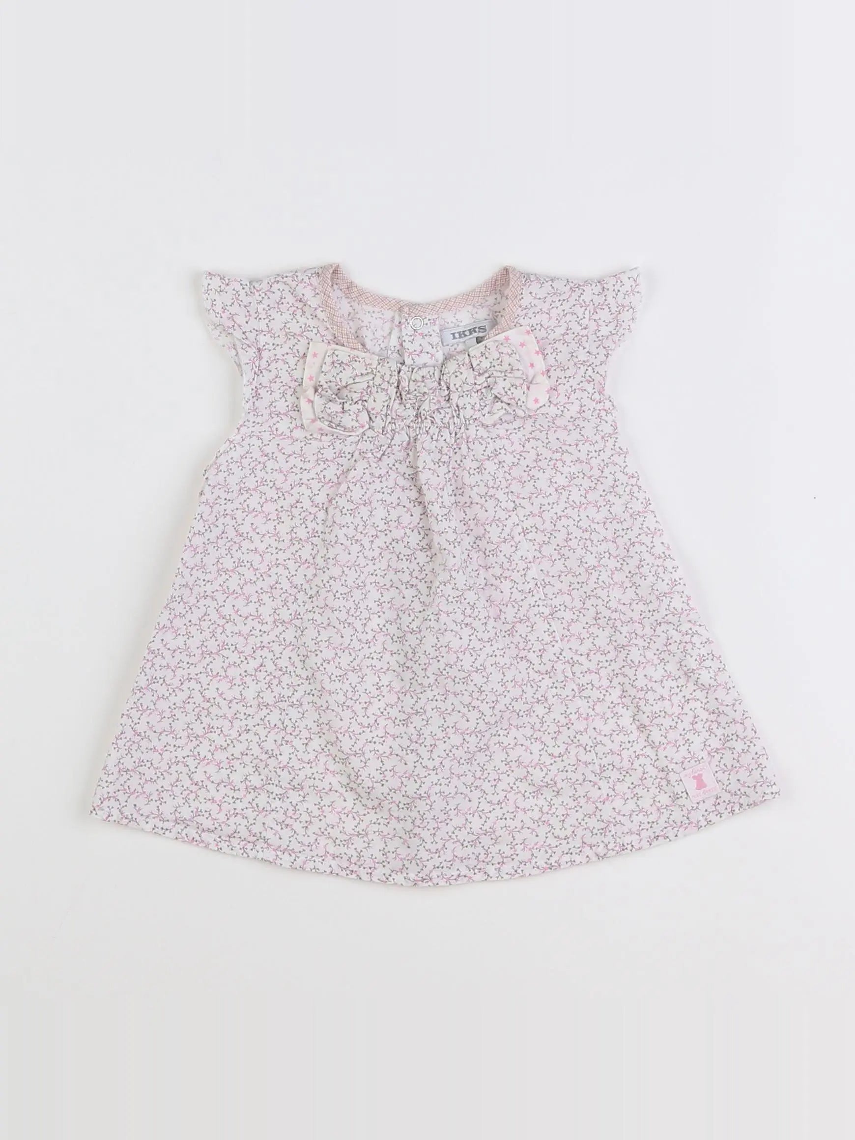 IKKS - robe blanc, rose - 6 mois