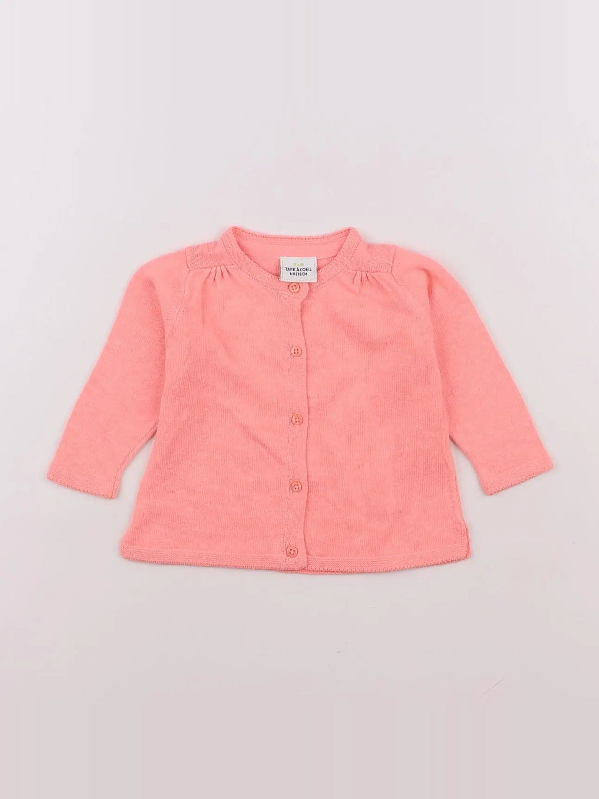 Tape à l'oeil - gilet rose fluo - 6 mois