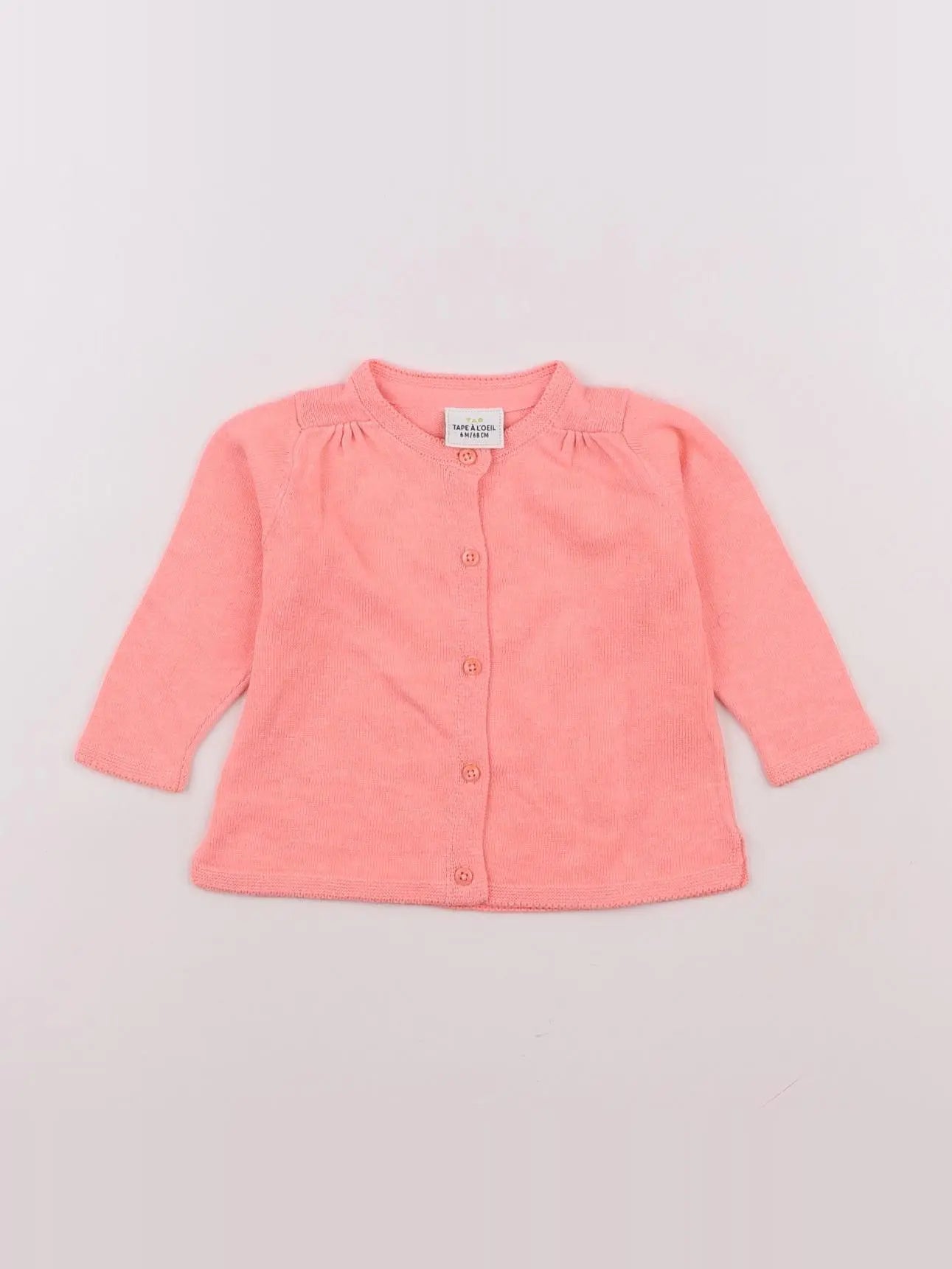 Tape à l'oeil - gilet rose fluo - 6 mois