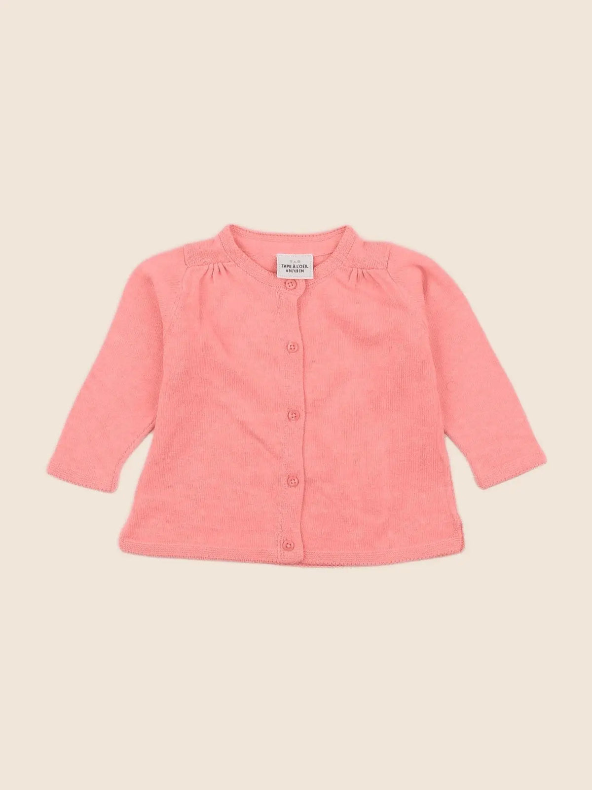 Tape à l'oeil - gilet rose fluo - 6 mois