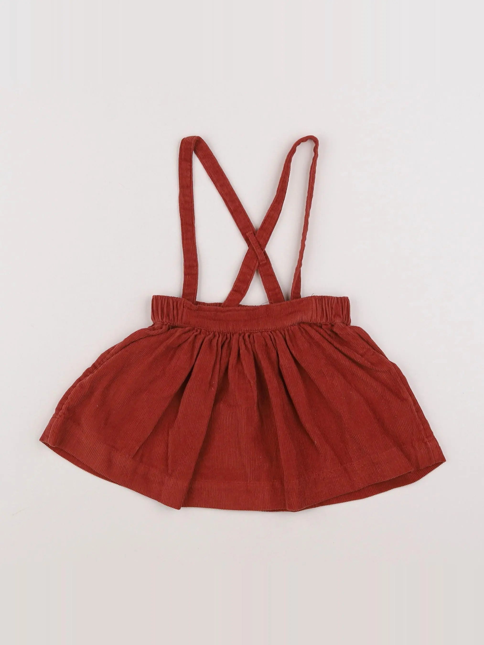 Vertbaudet - jupe rouge, orange - 9 mois