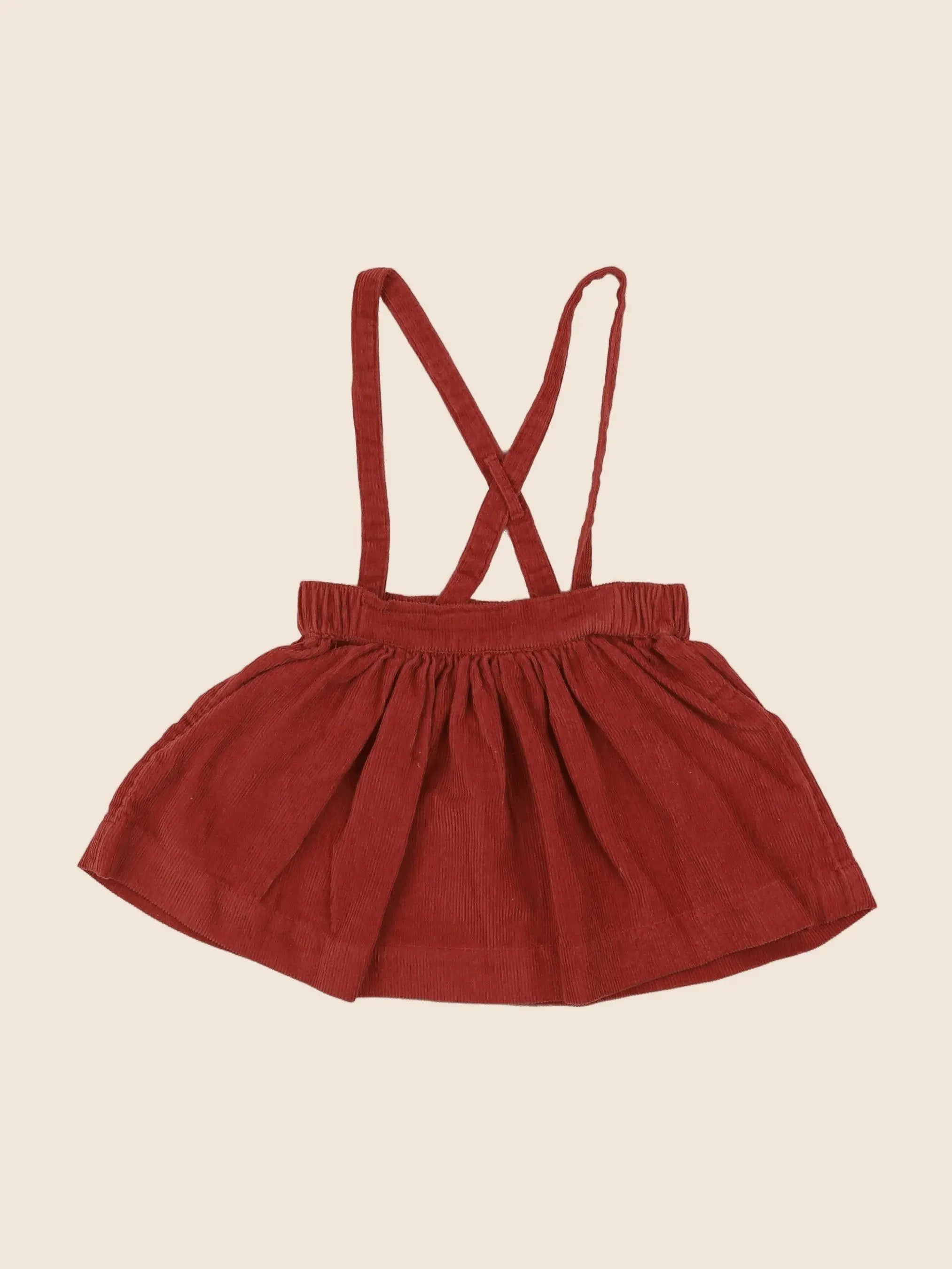 Vertbaudet - jupe rouge, orange - 9 mois