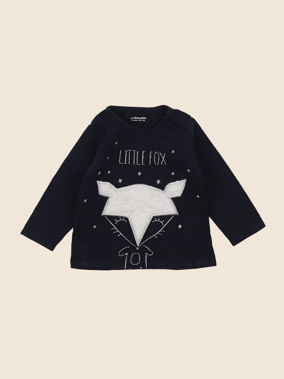 Vertbaudet - tee-shirt bleu - 6 mois