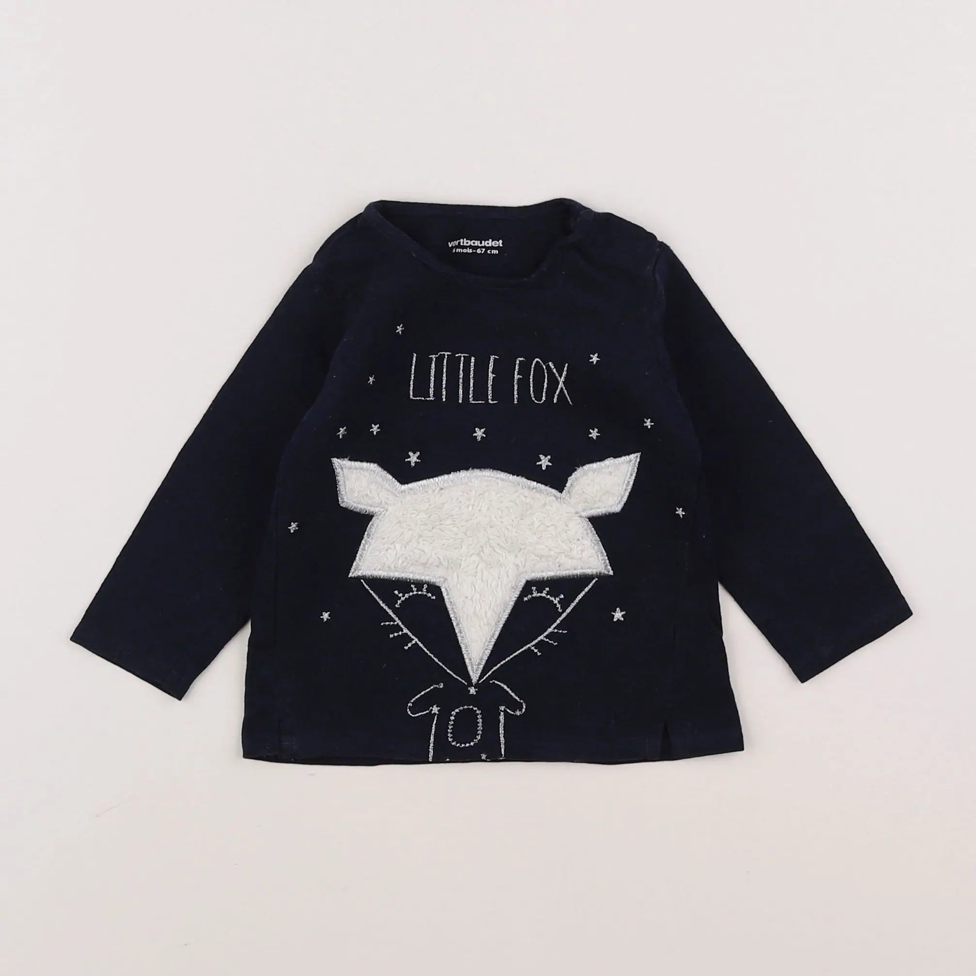 Vertbaudet - tee-shirt bleu - 6 mois