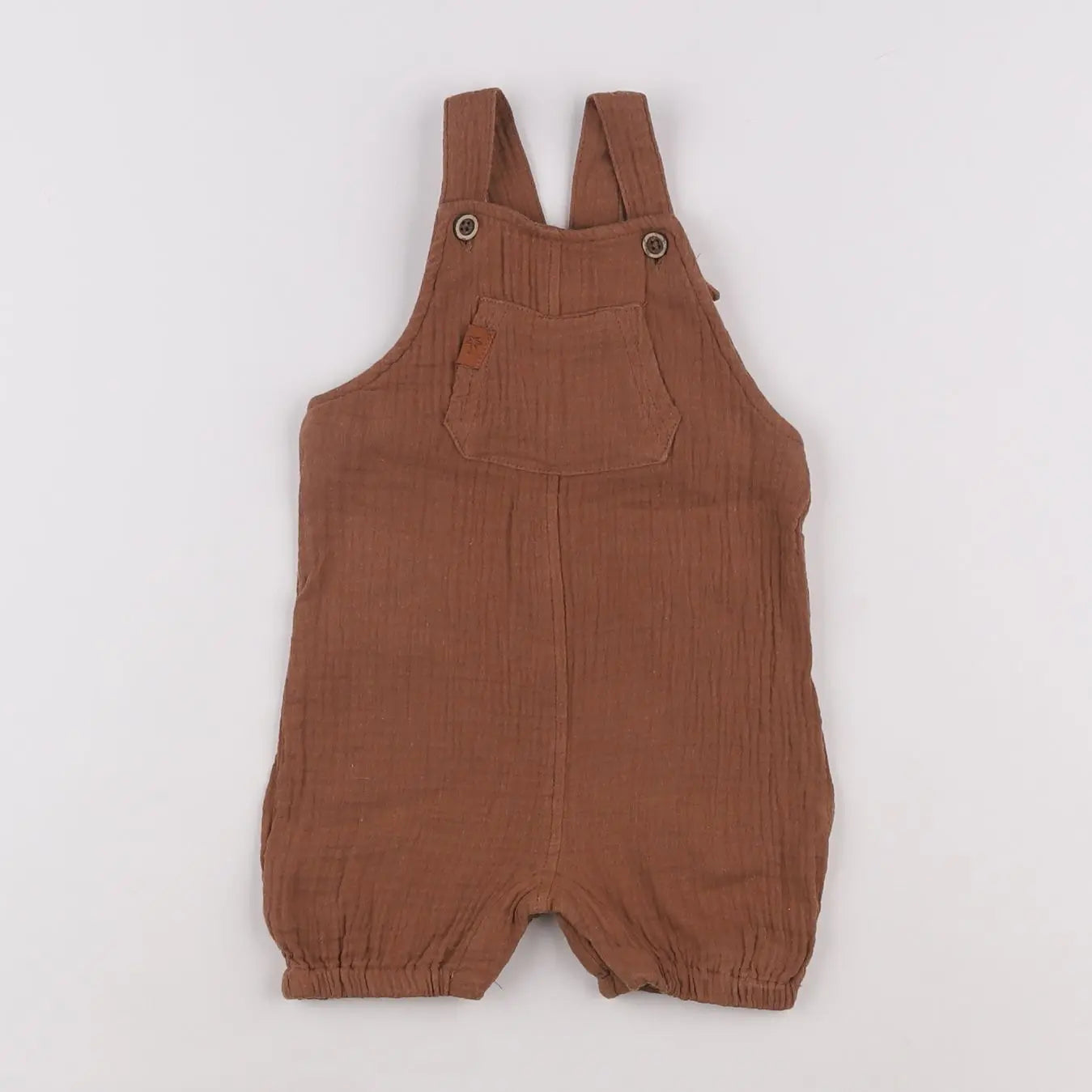 Vertbaudet - salopette marron - 6 mois