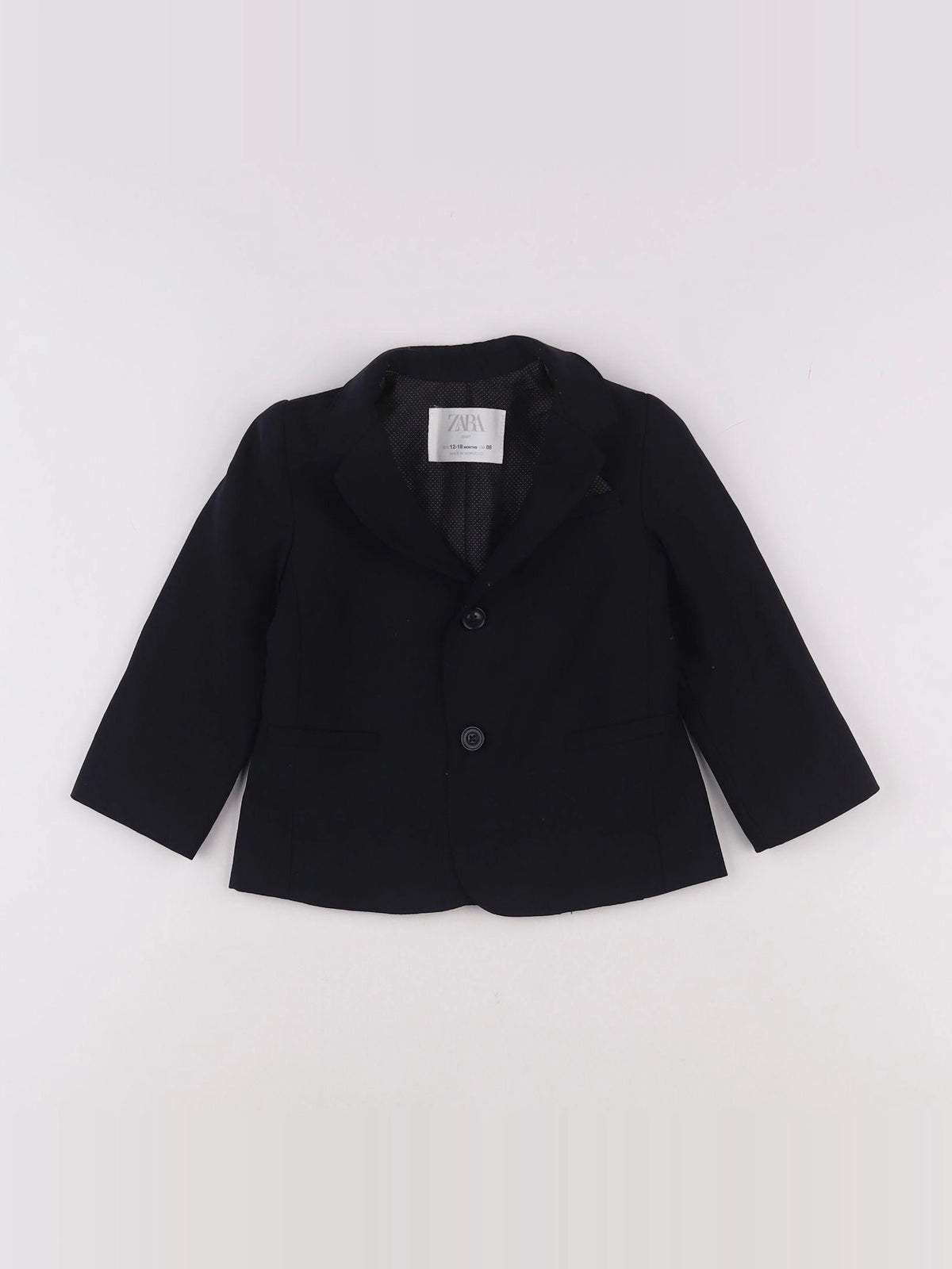 Zara - veste noir - 12/18 mois