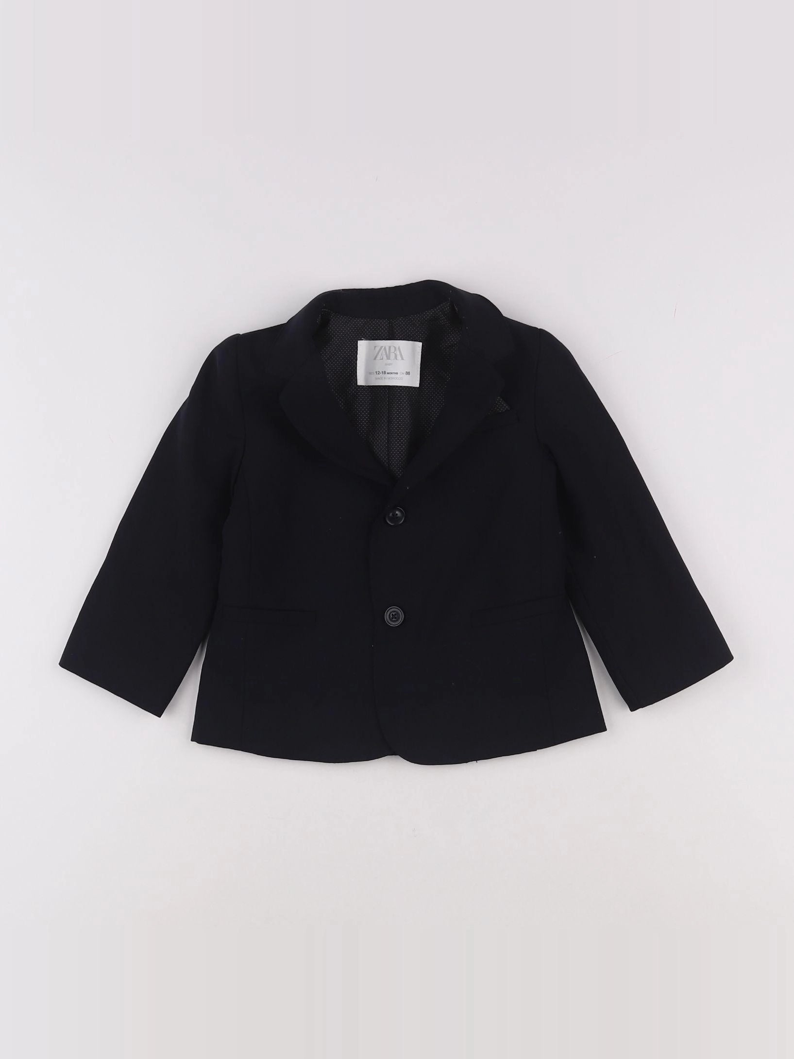 Zara - veste noir - 12/18 mois