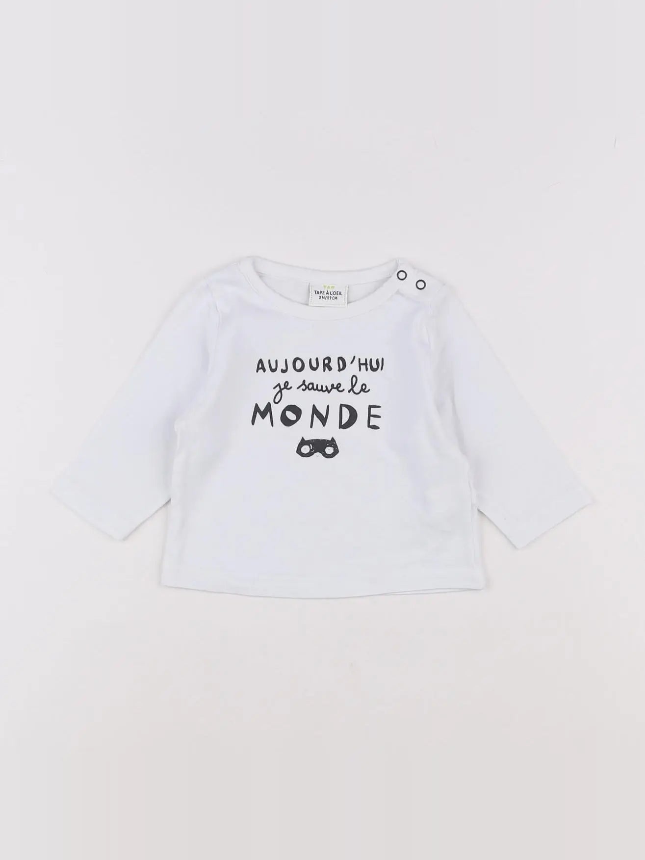 Tape à l'oeil - tee-shirt blanc - 3 mois