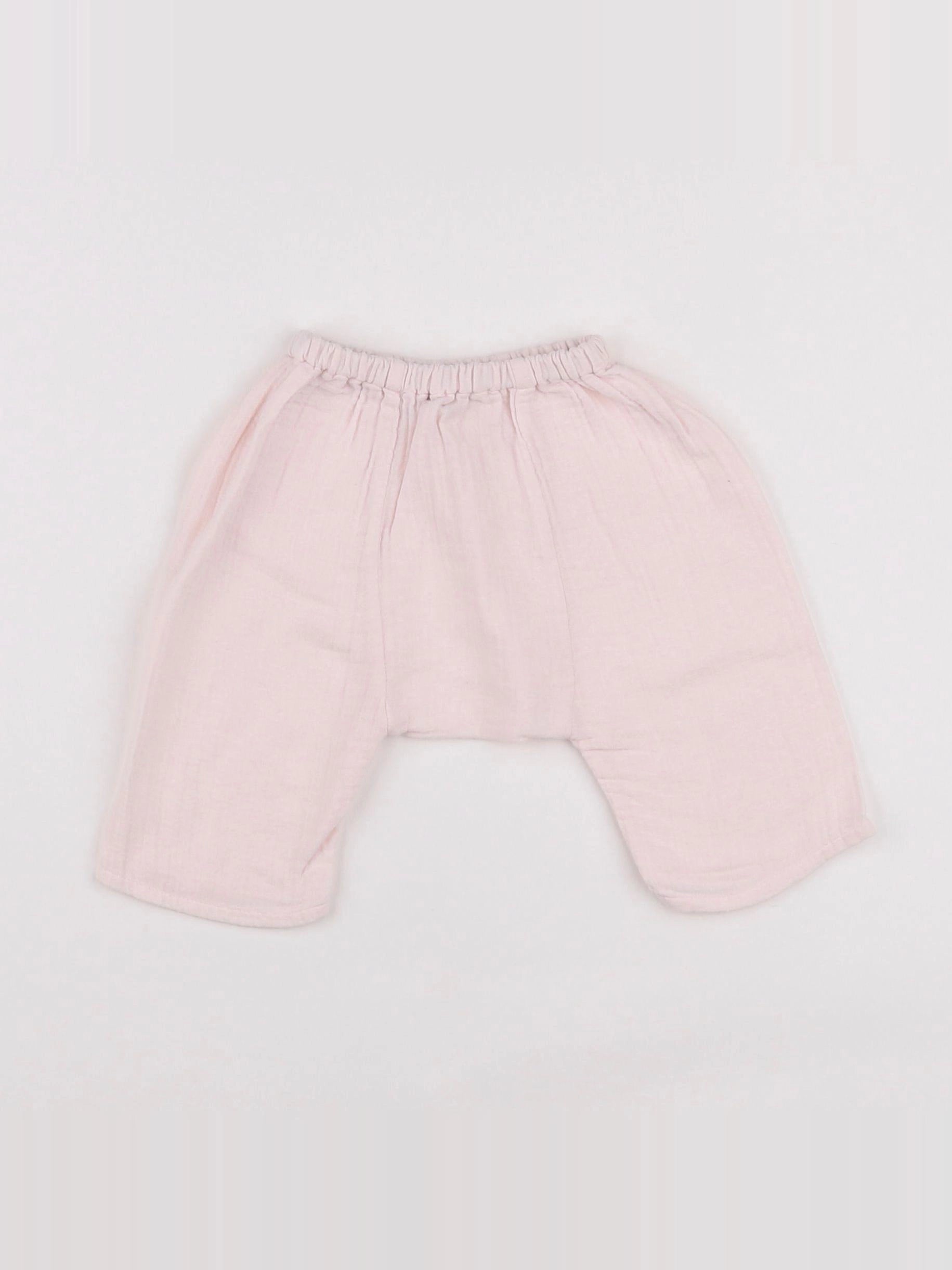 Bonton - sarouel rose - 3 mois