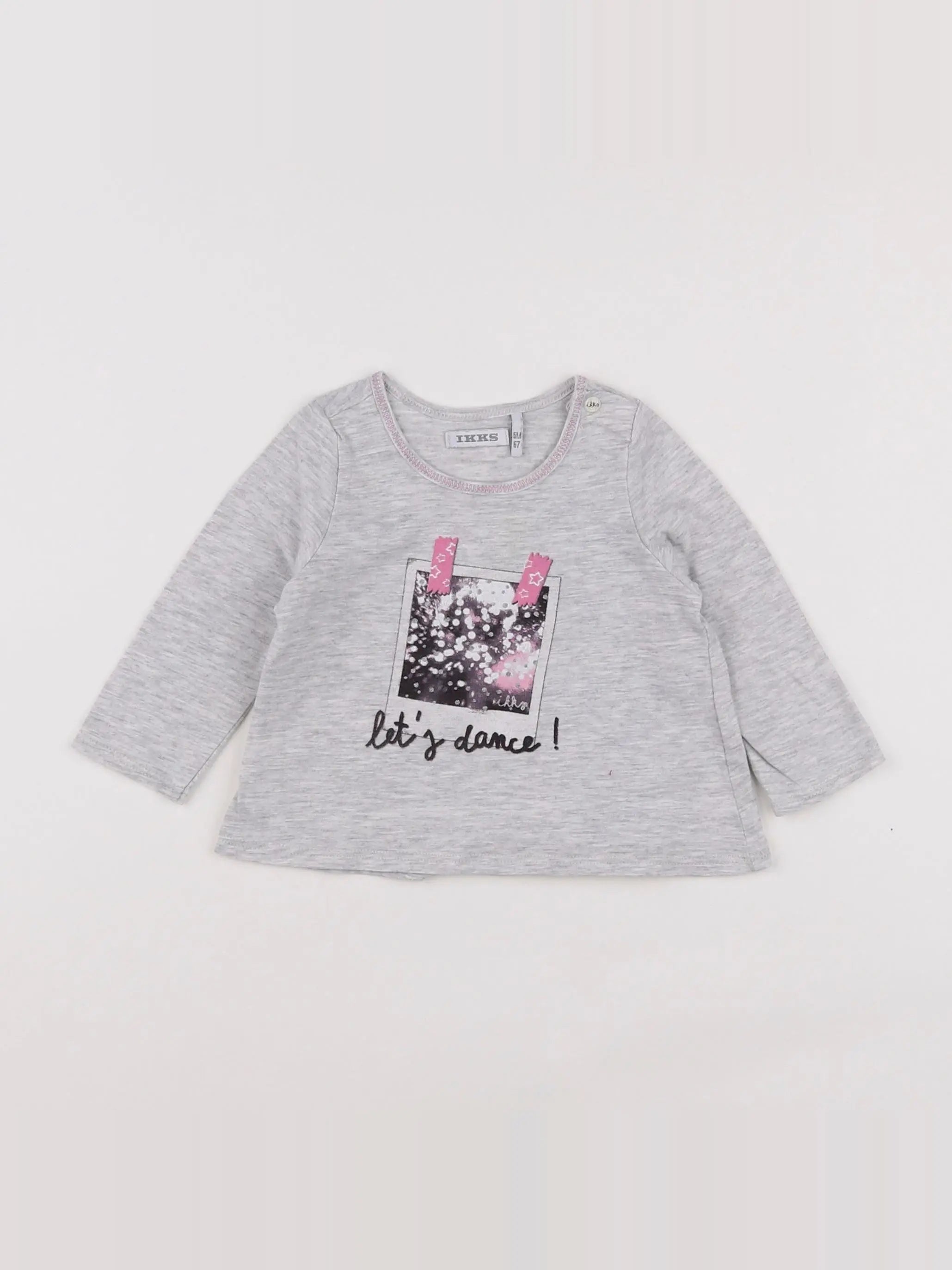 IKKS - tee-shirt gris - 6 mois