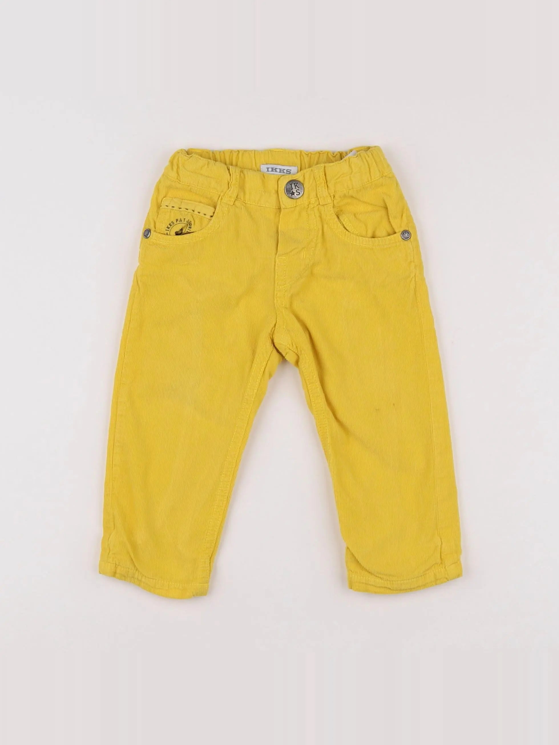 IKKS - pantalon doublé jaune - 6 mois