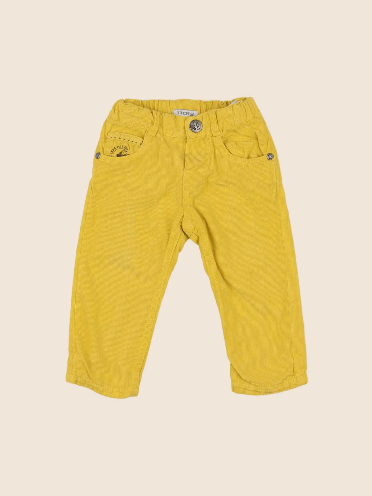 IKKS - pantalon doublé jaune - 6 mois