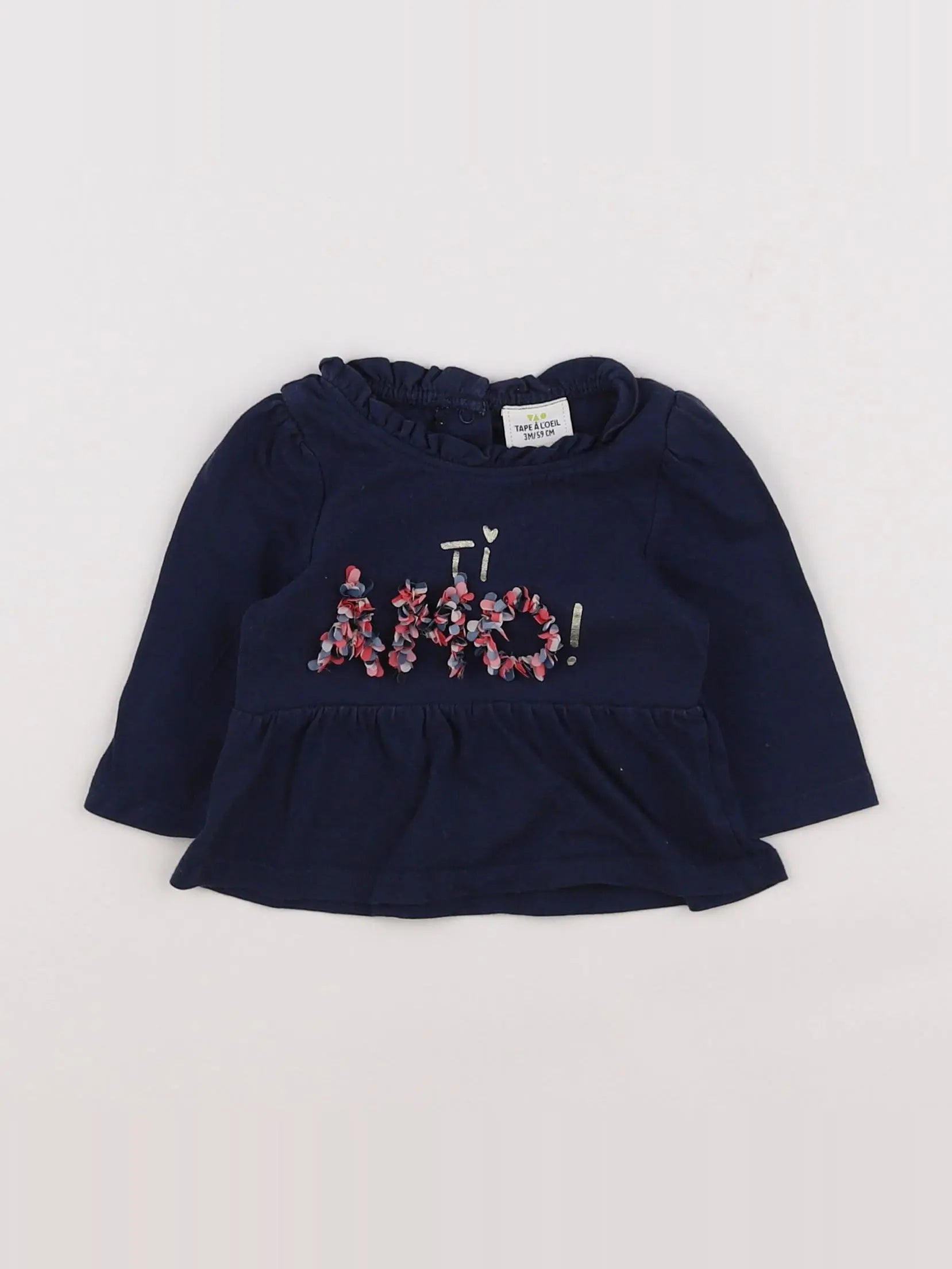 Tape à l'oeil - tee-shirt bleu - 3 mois