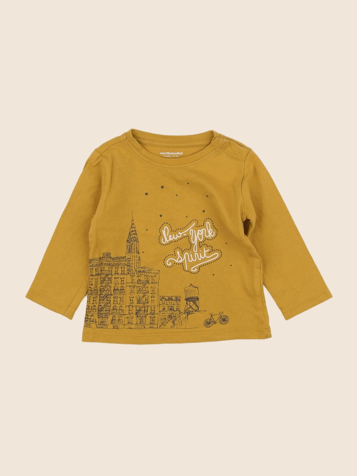 Vertbaudet - tee-shirt jaune - 9 mois