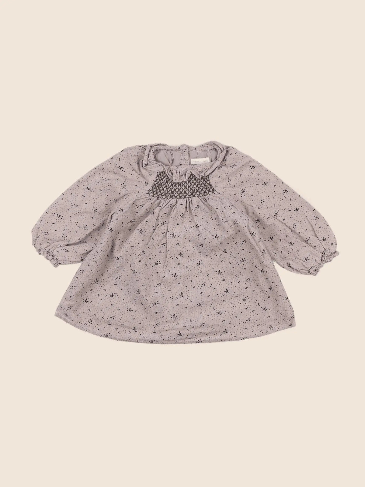 Vertbaudet - robe beige - 12 mois
