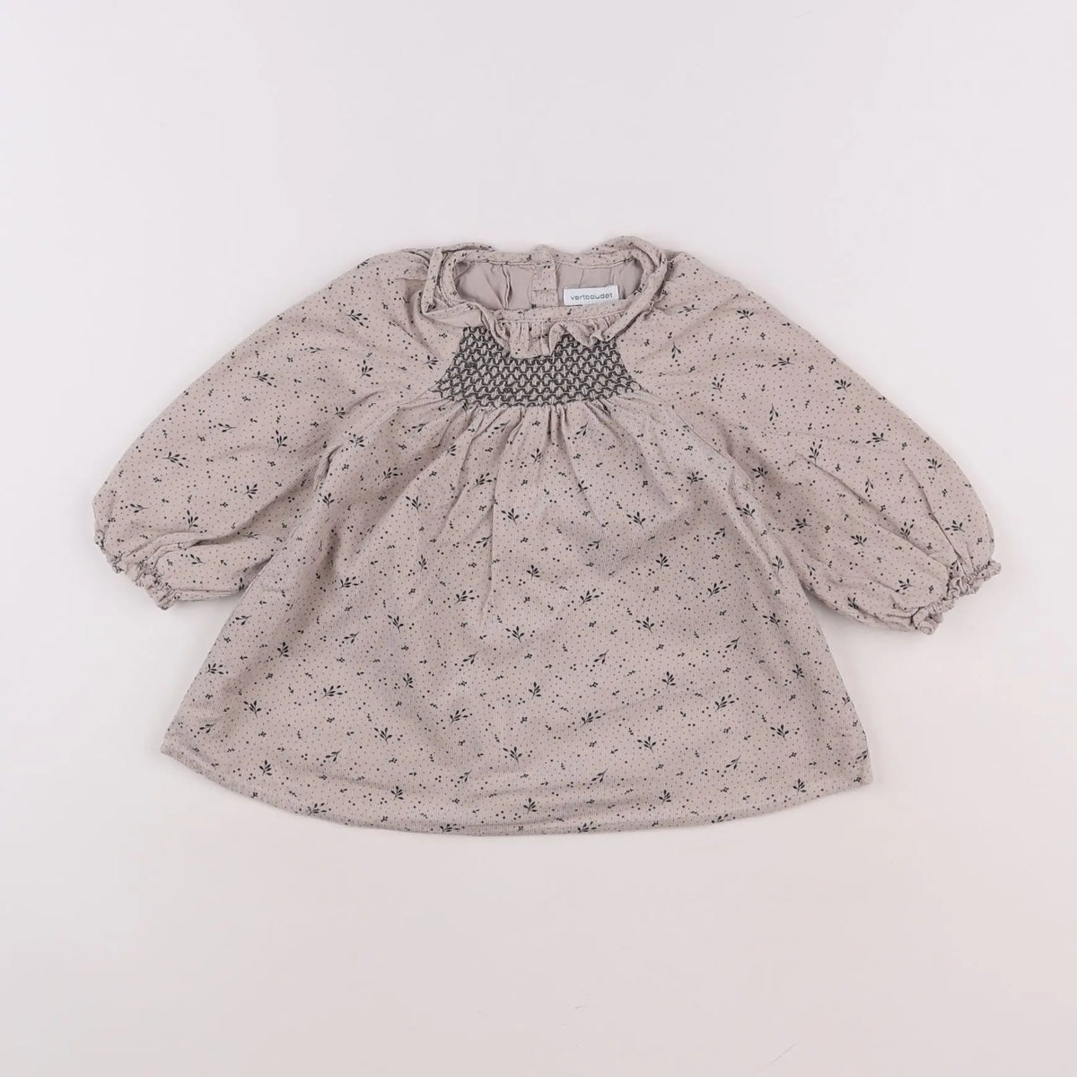 Vertbaudet - robe beige - 12 mois