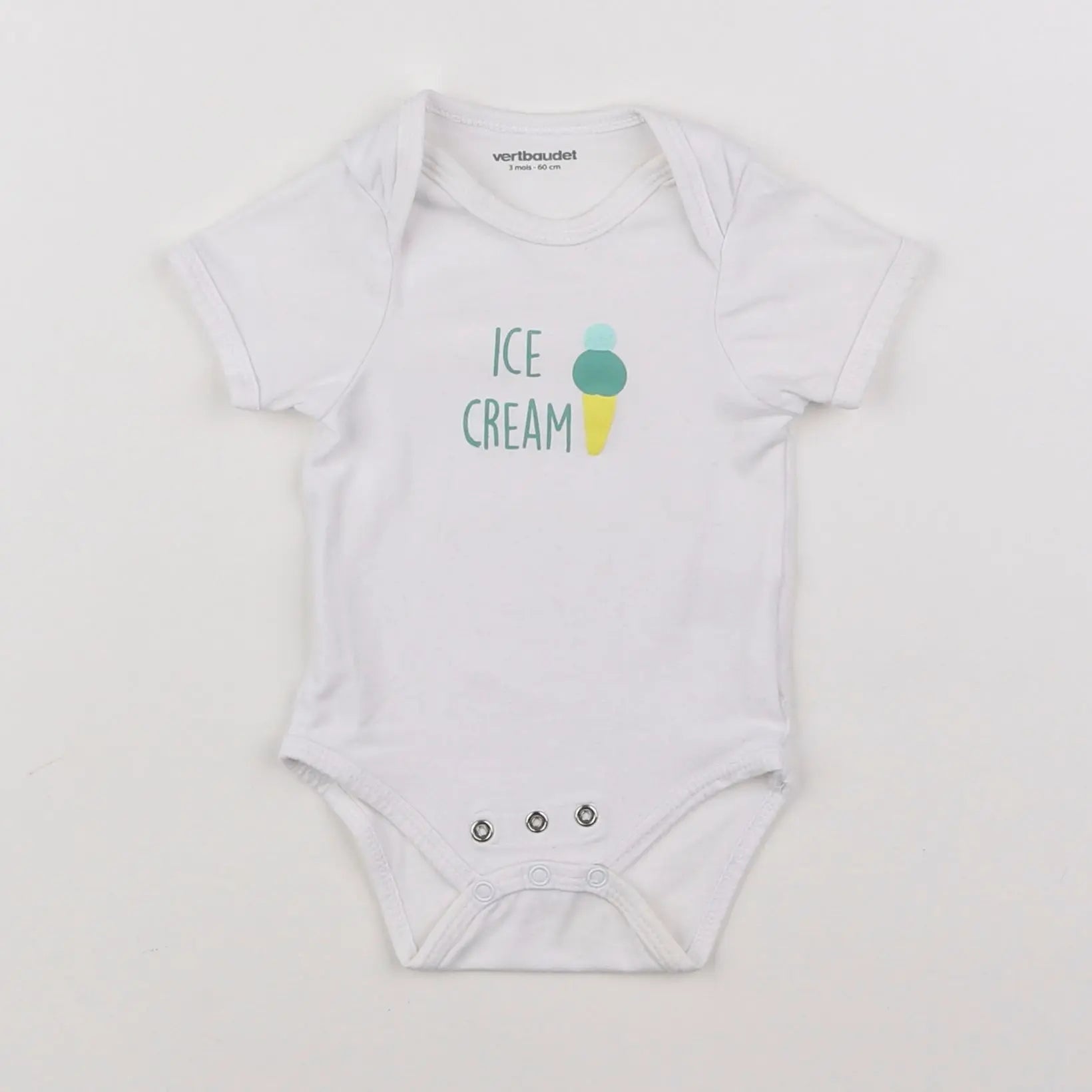 Vertbaudet - body blanc - 3 mois