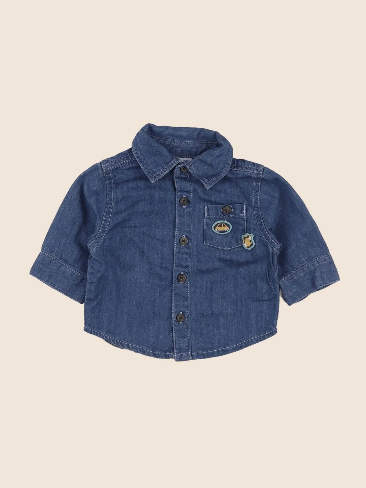 Vertbaudet - chemise bleu - 3 mois