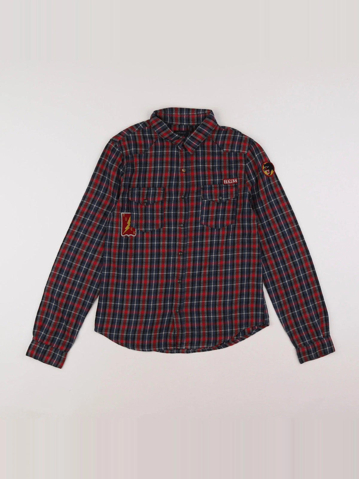 IKKS - chemise imprimé au dos rouge - 12 ans