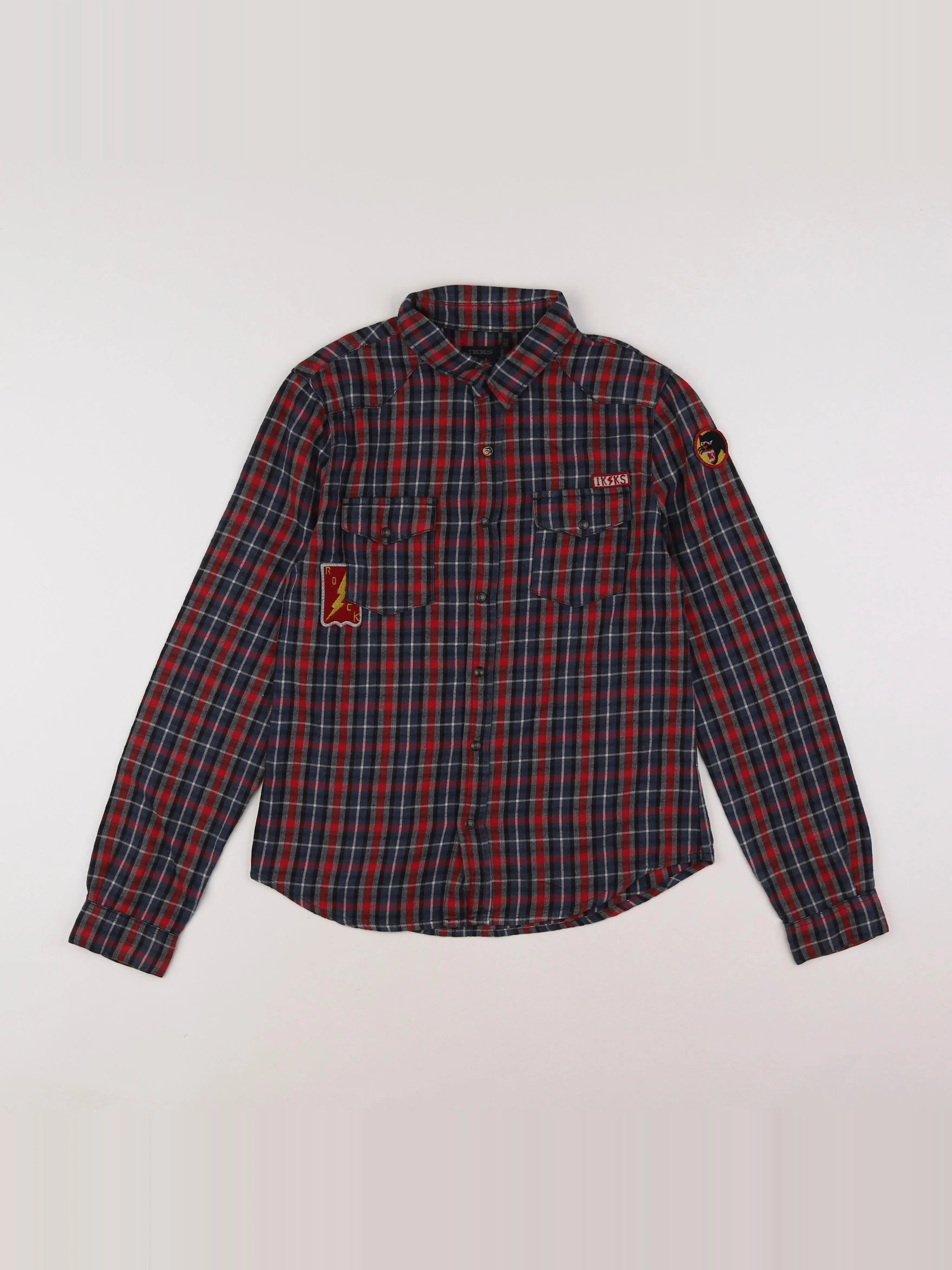 IKKS - chemise imprimé au dos rouge - 12 ans