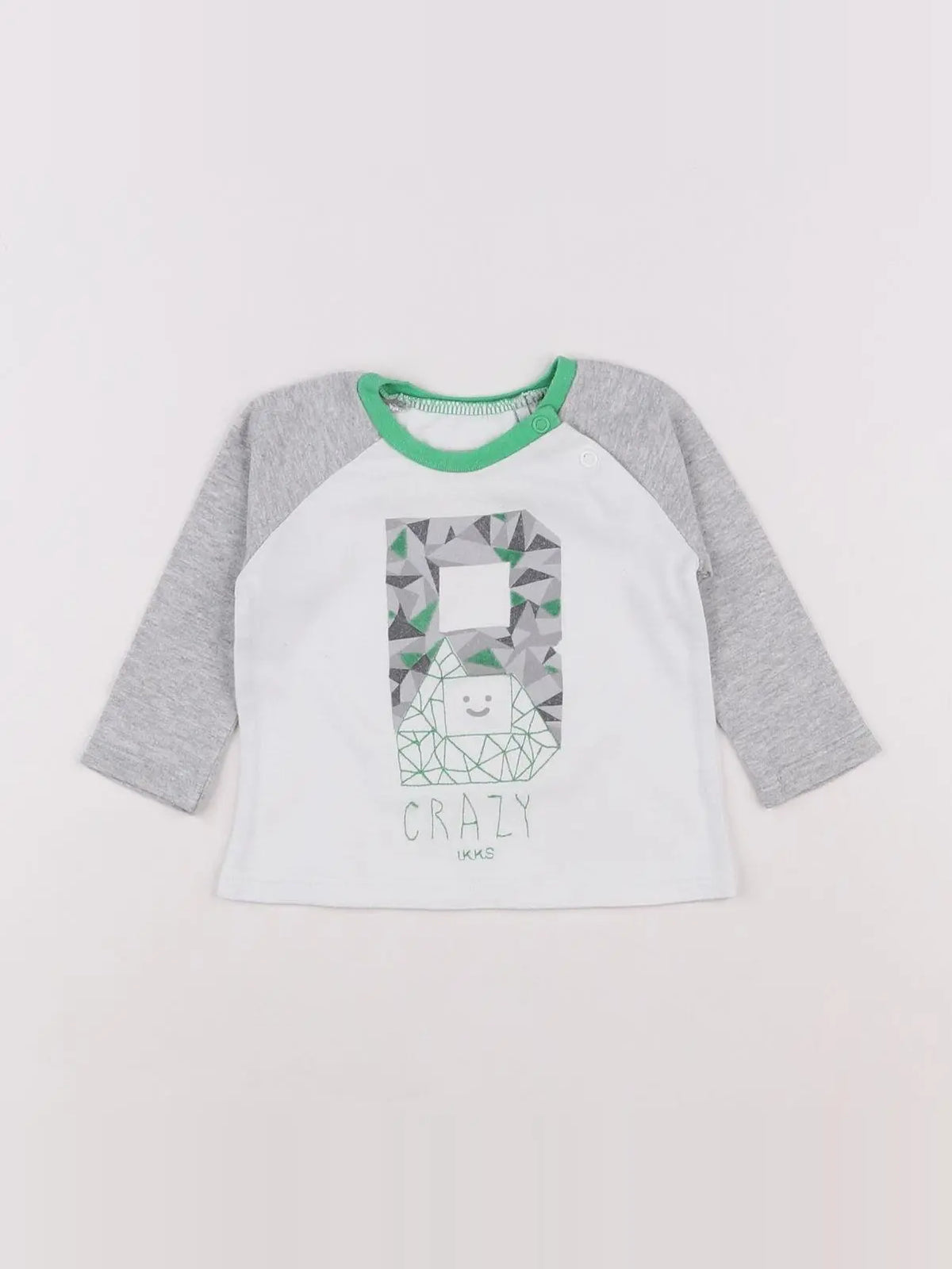 IKKS - tee-shirt gris, blanc - 3 mois