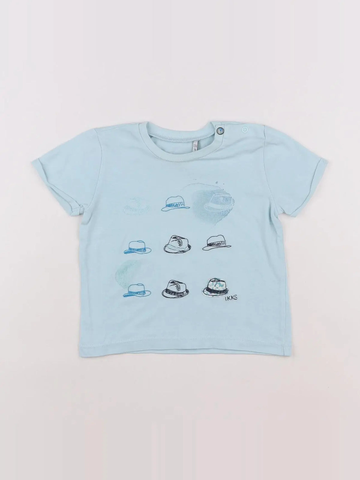 IKKS - tee-shirt bleu - 12 mois