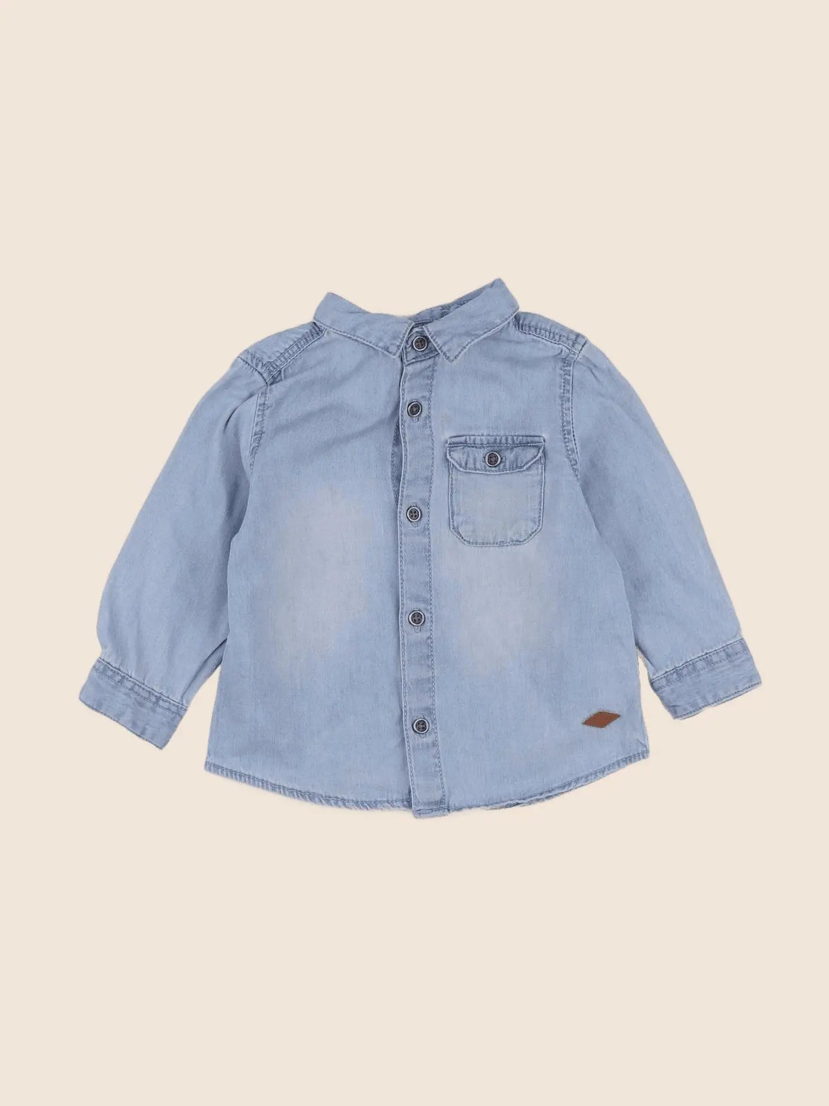 Zara - chemise bleu - 6/9 mois