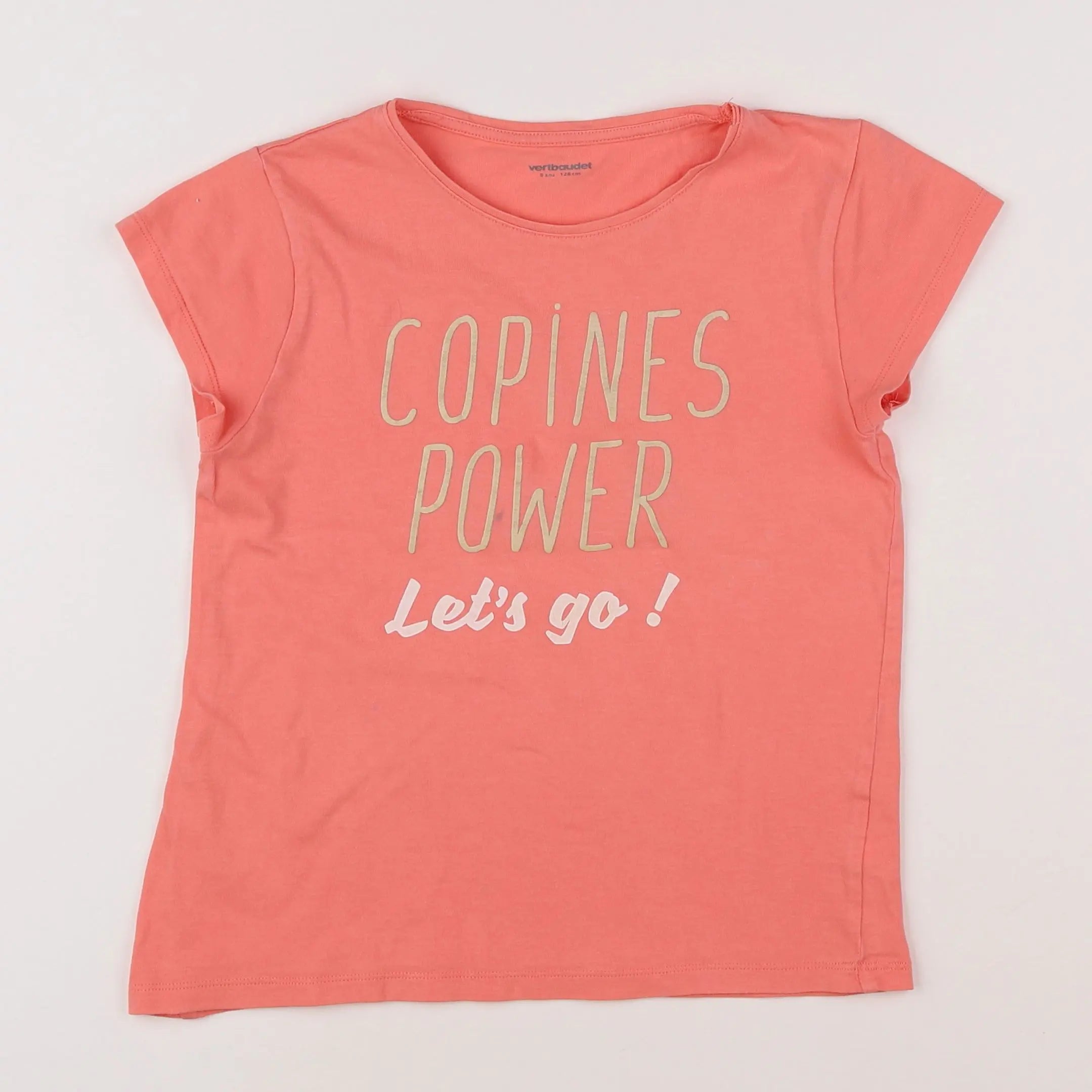 Vertbaudet - tee-shirt rose - 8 ans