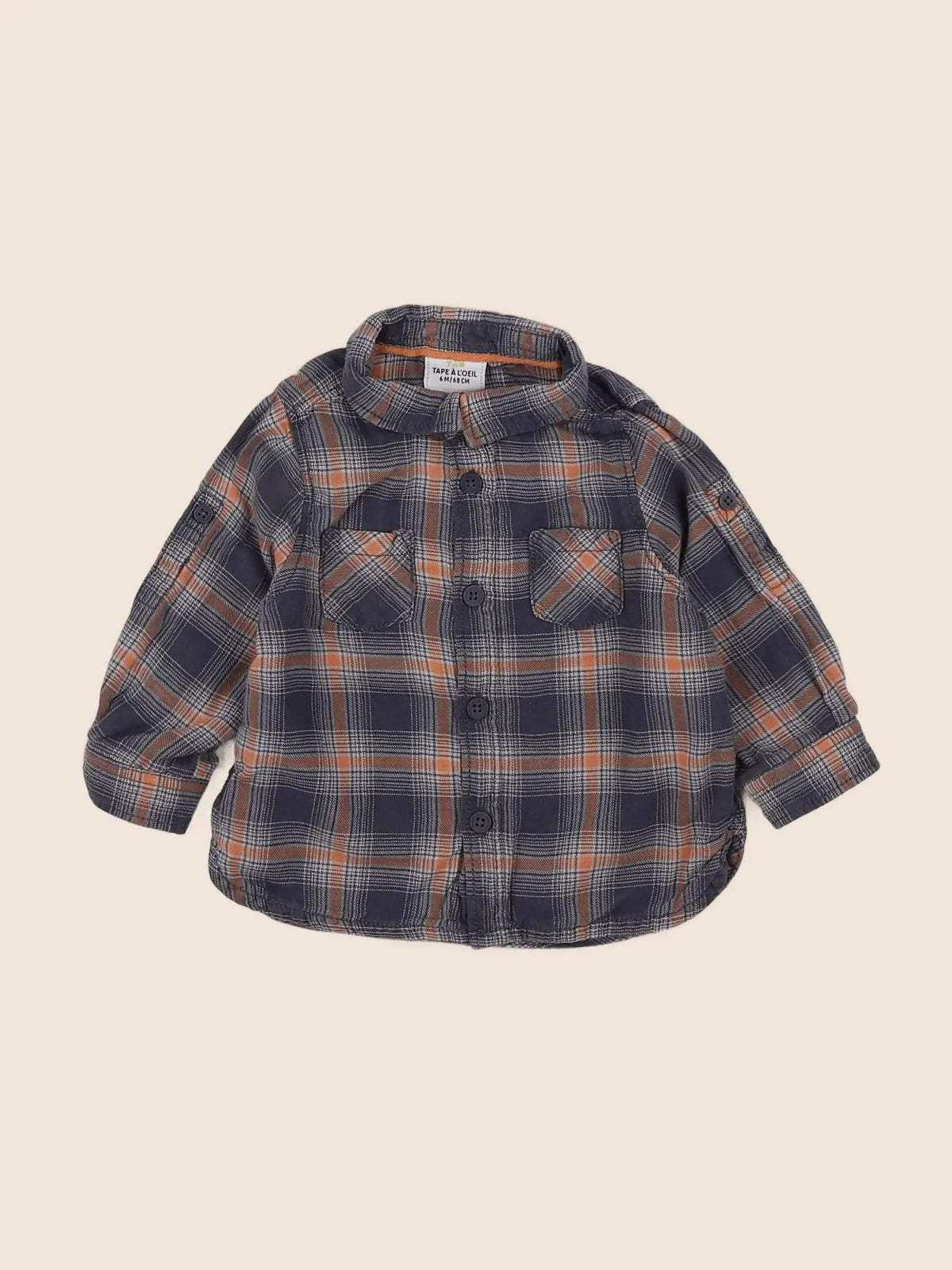 Tape à l'oeil - chemise gris - 6 mois