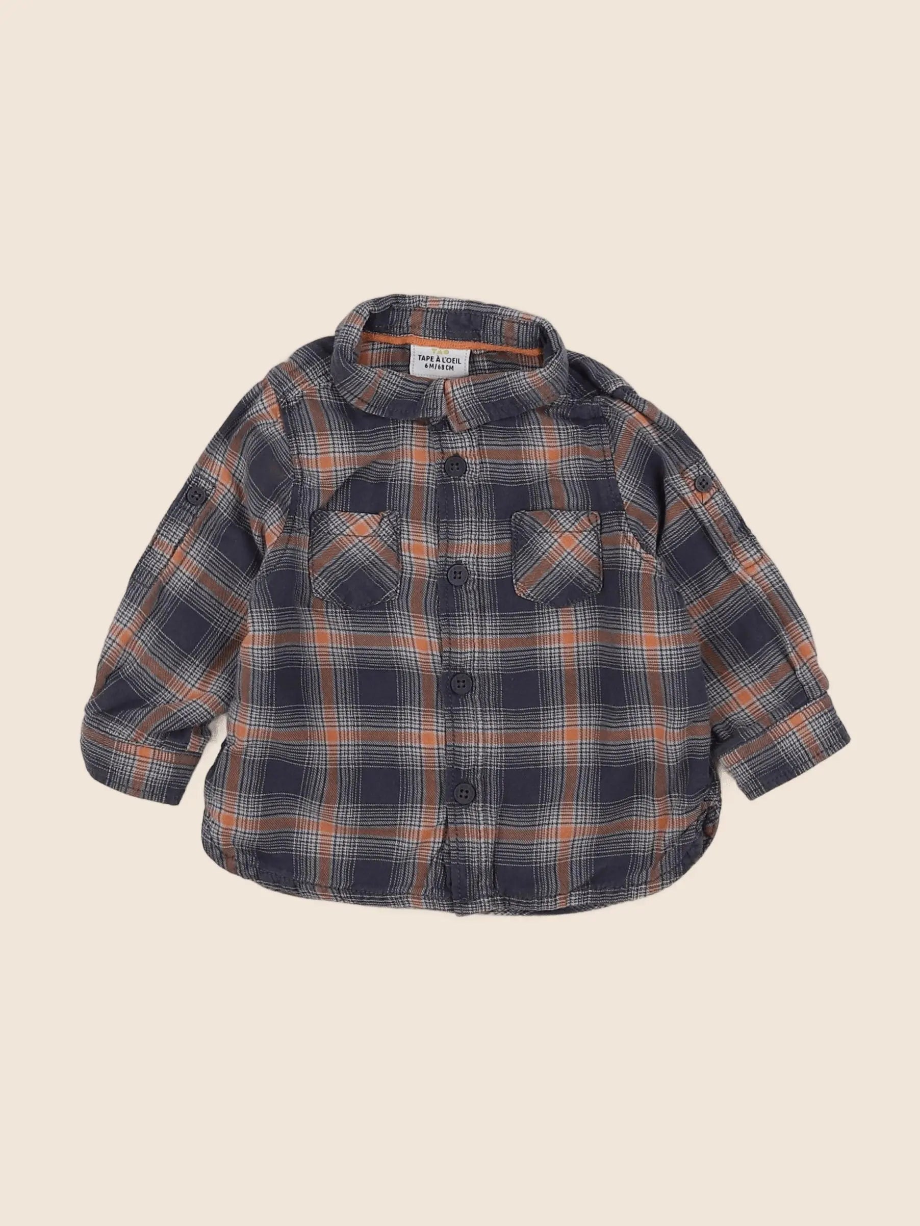 Tape à l'oeil - chemise gris - 6 mois