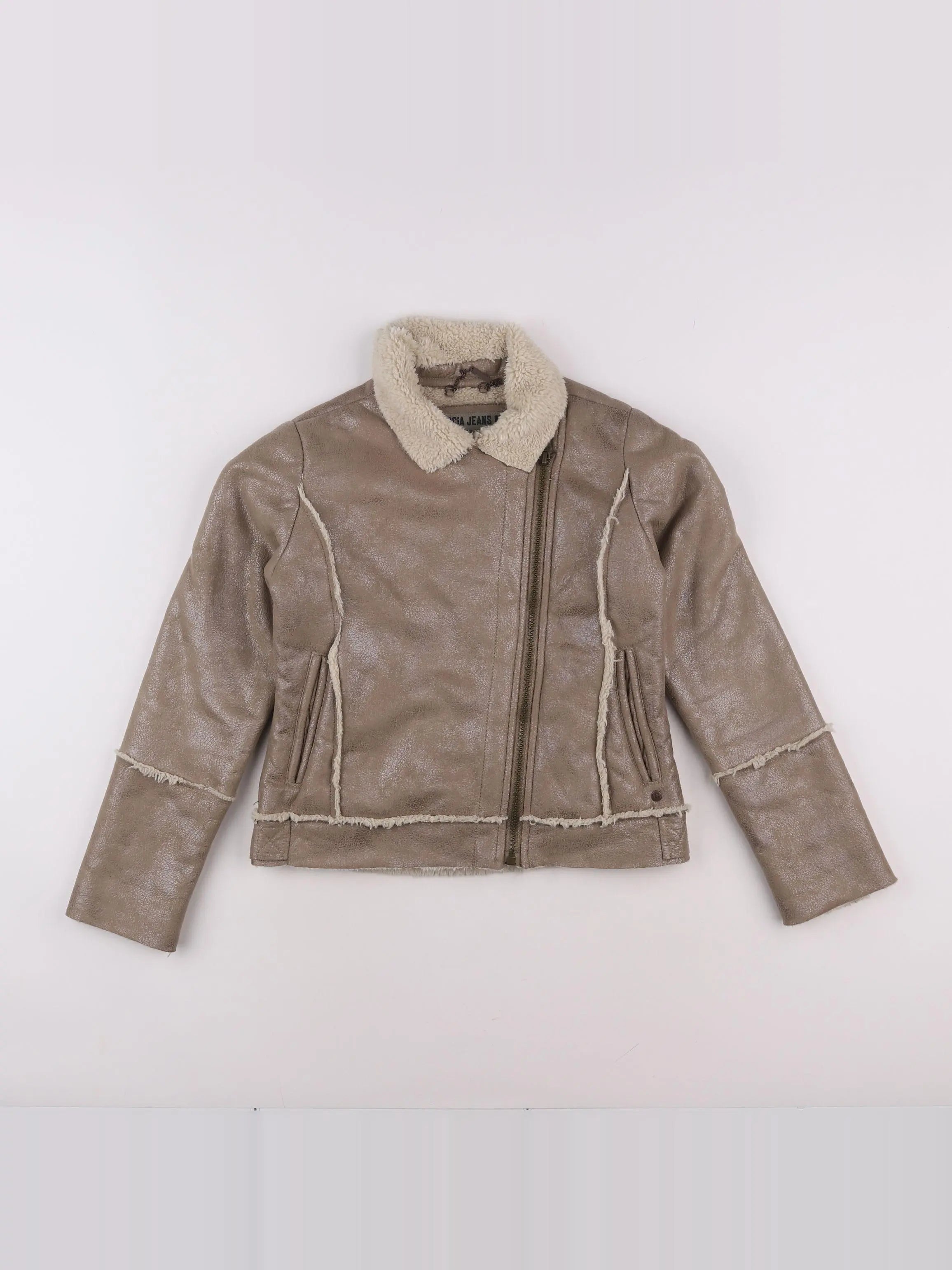 Garcia - veste simili cuir marron - 10 ans