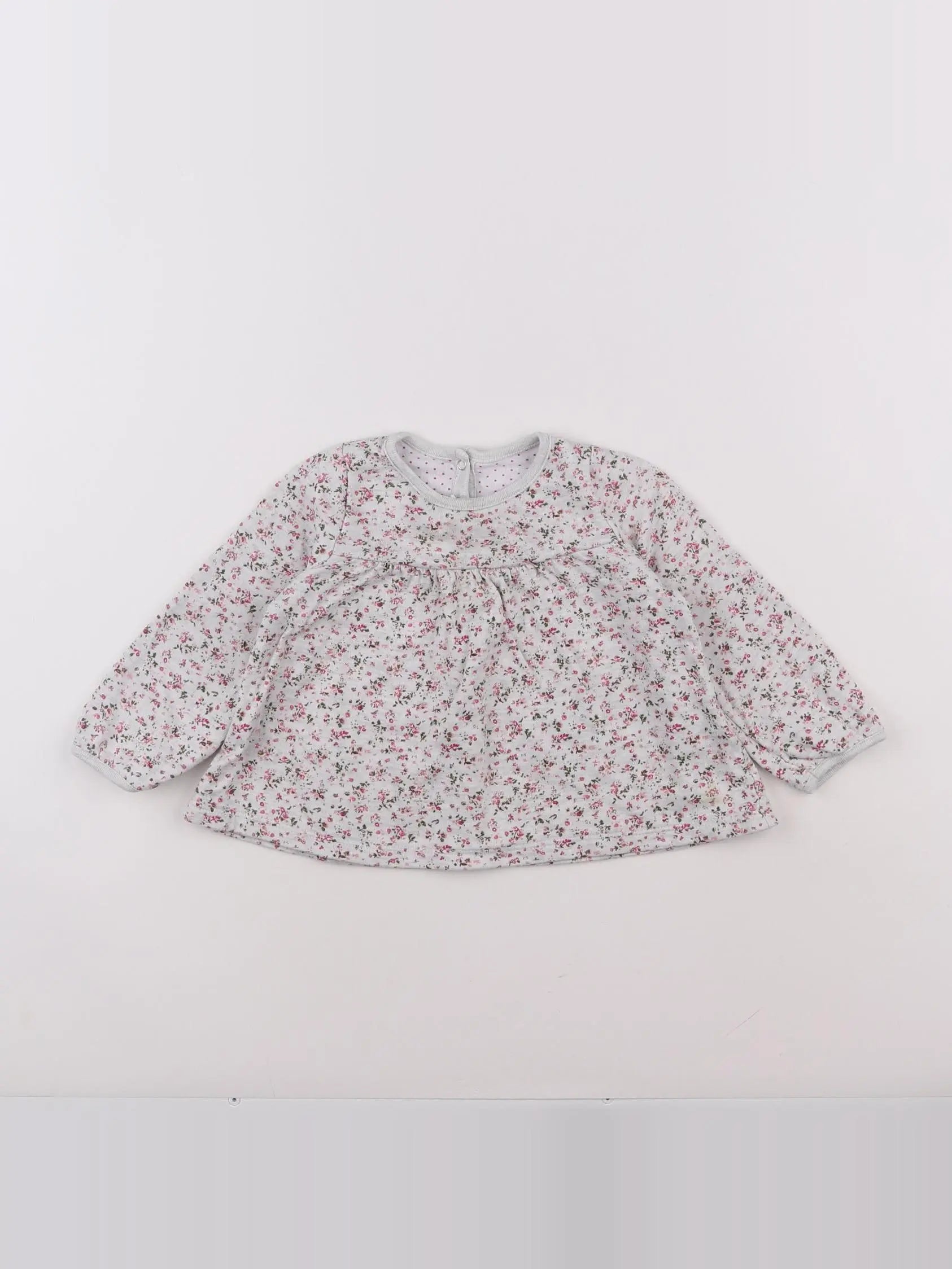 Petit Bateau - tee-shirt gris - 18 mois
