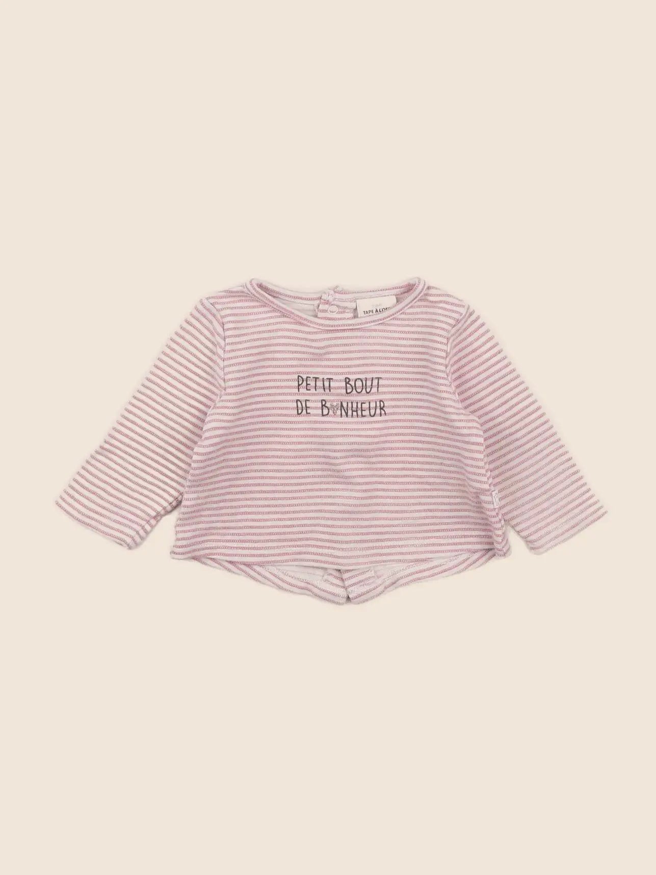 Tape à l'oeil - tee-shirt rose - 3 mois