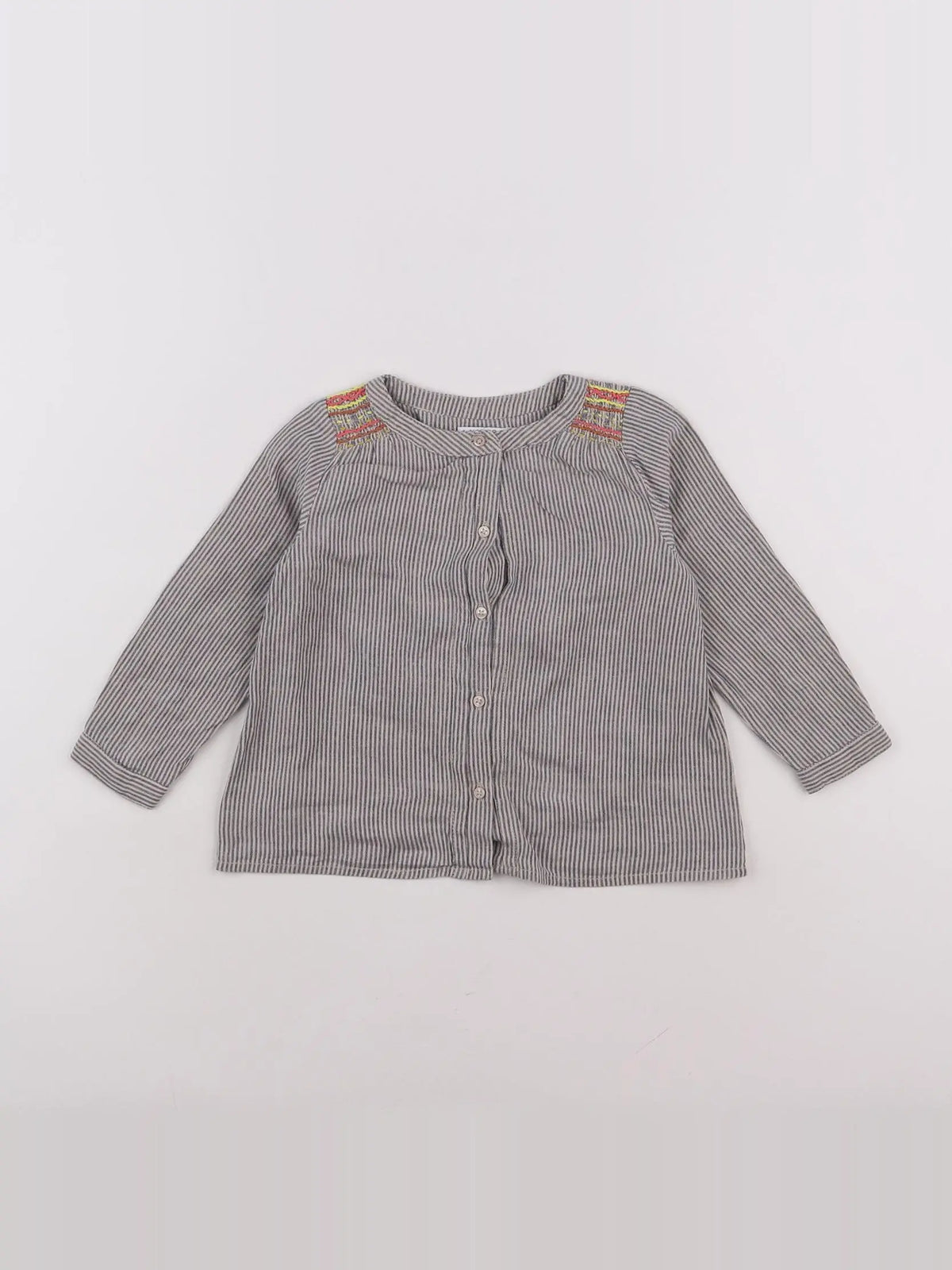 Mango - blouse bleu - 12/18 mois