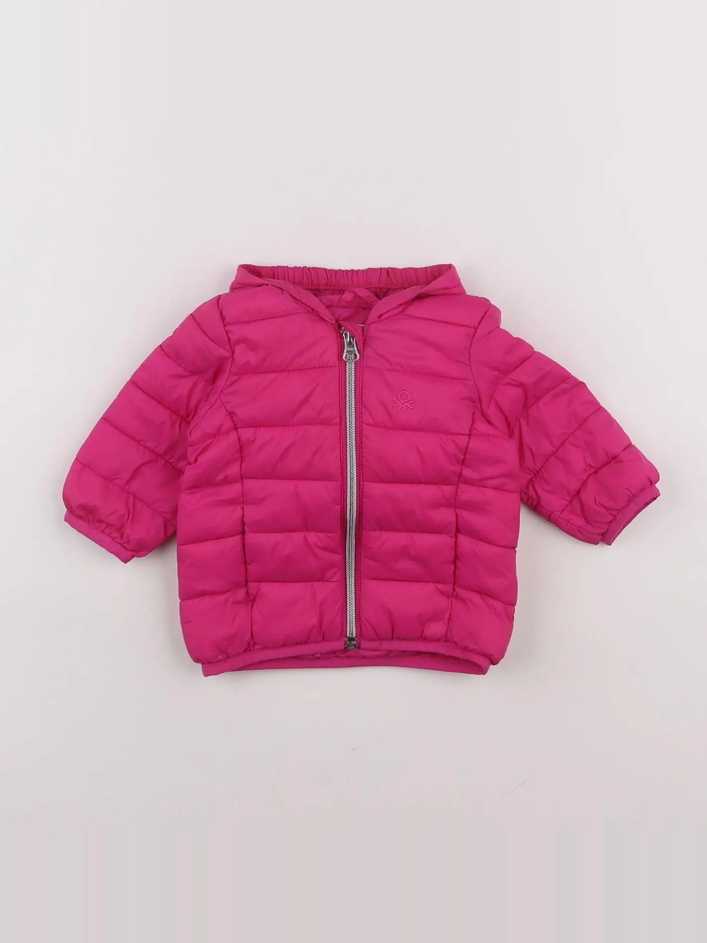 Benetton - doudoune rose - 3/6 mois